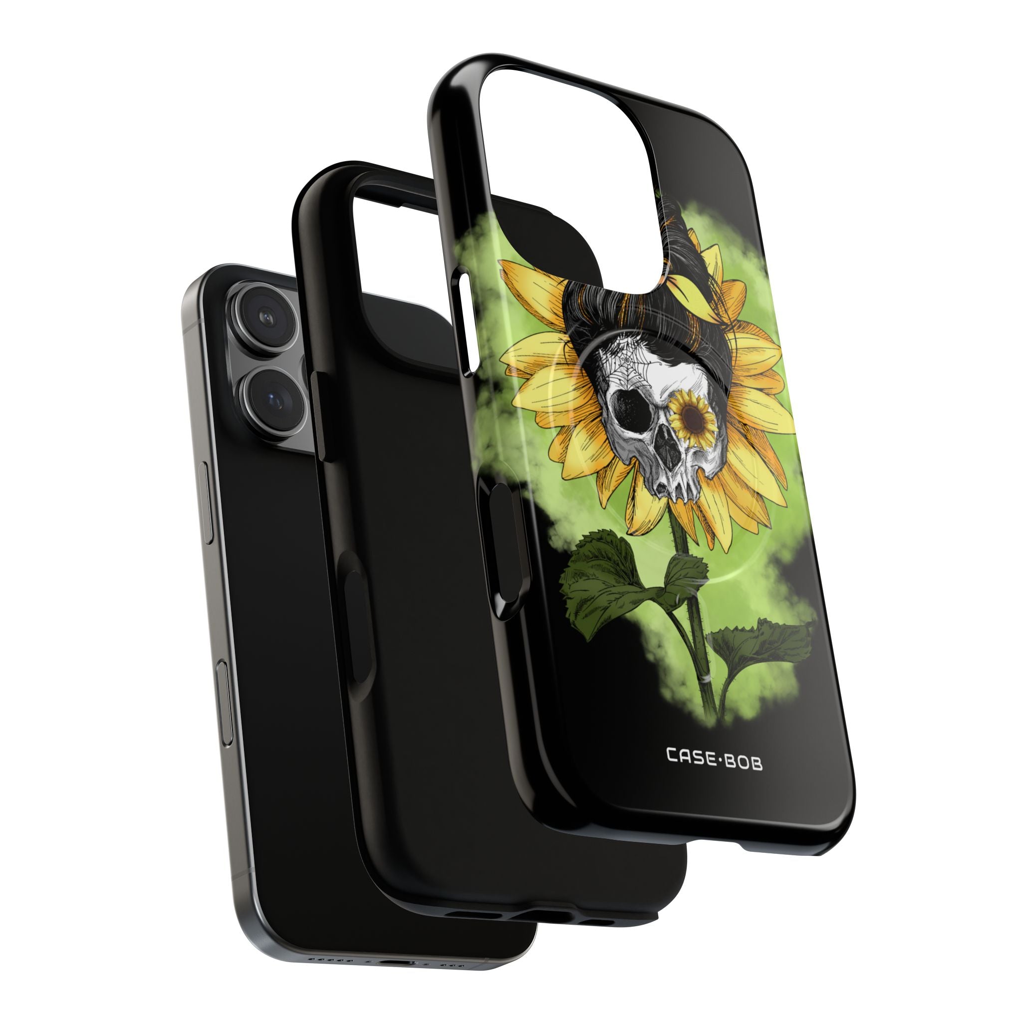 Sunflower Skull iPhone 16 Pro Case - Tough+
