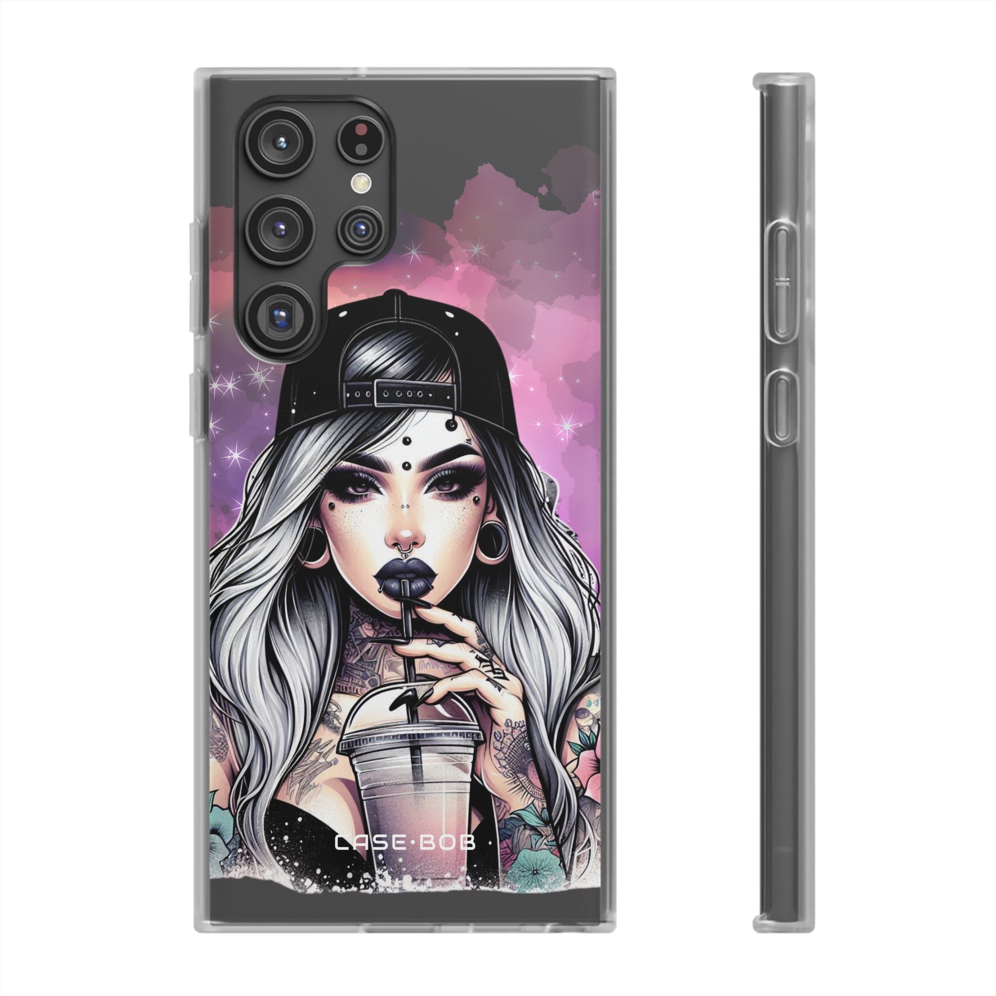 Silver Sip Nebula Samsung S22 Ultra Case - Soft