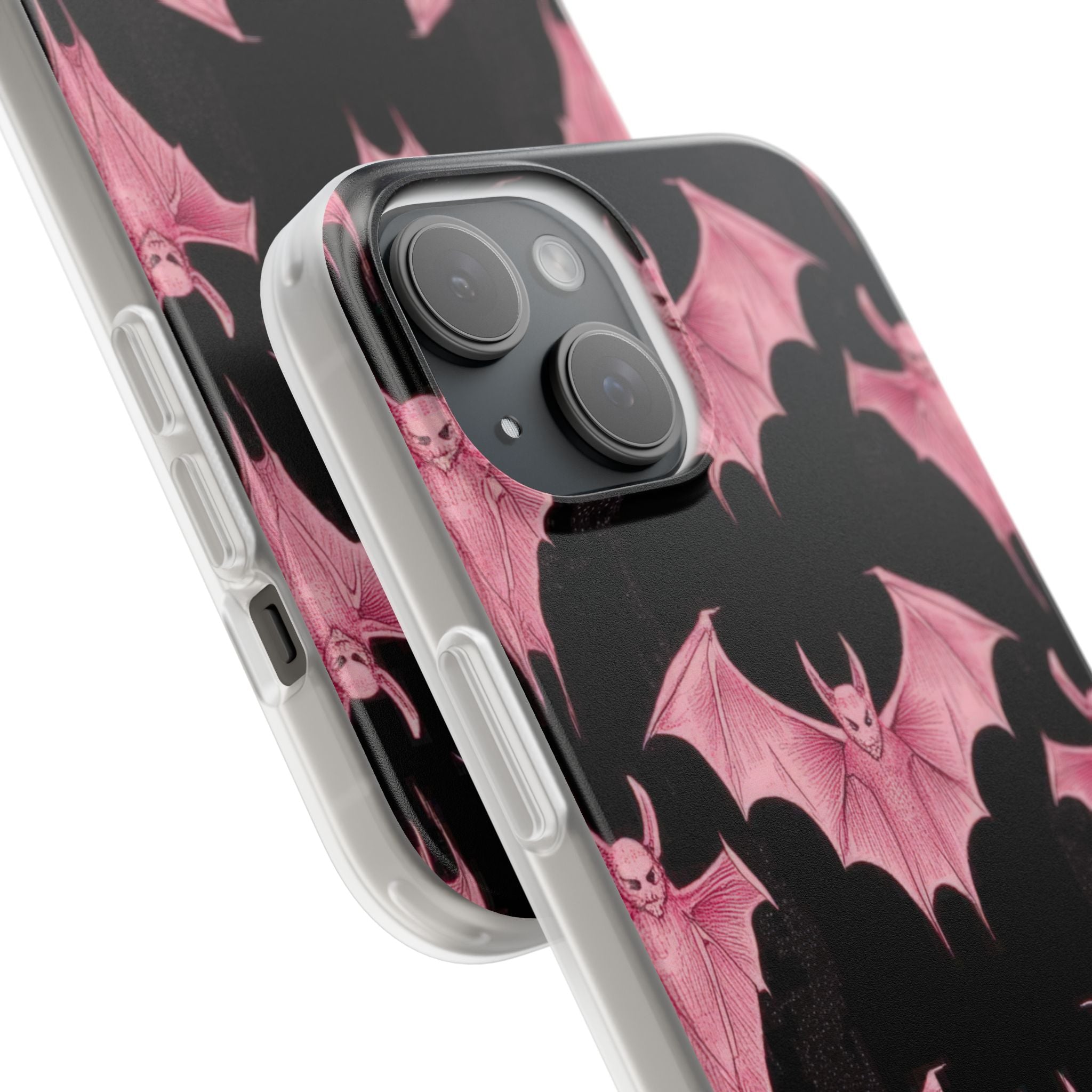 Pink Batwave iPhone 15 Case - Soft