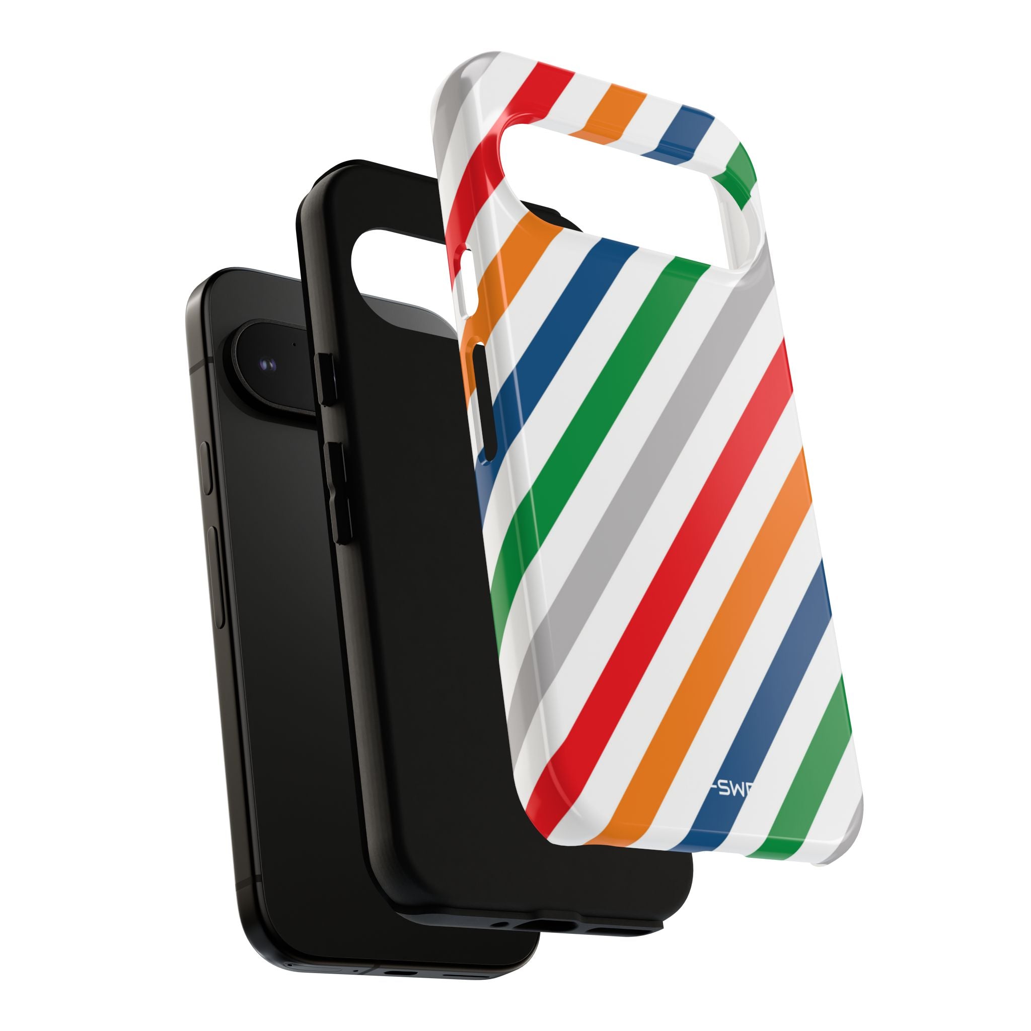 Vibrant Geometric Stripes - Google Pixel Case