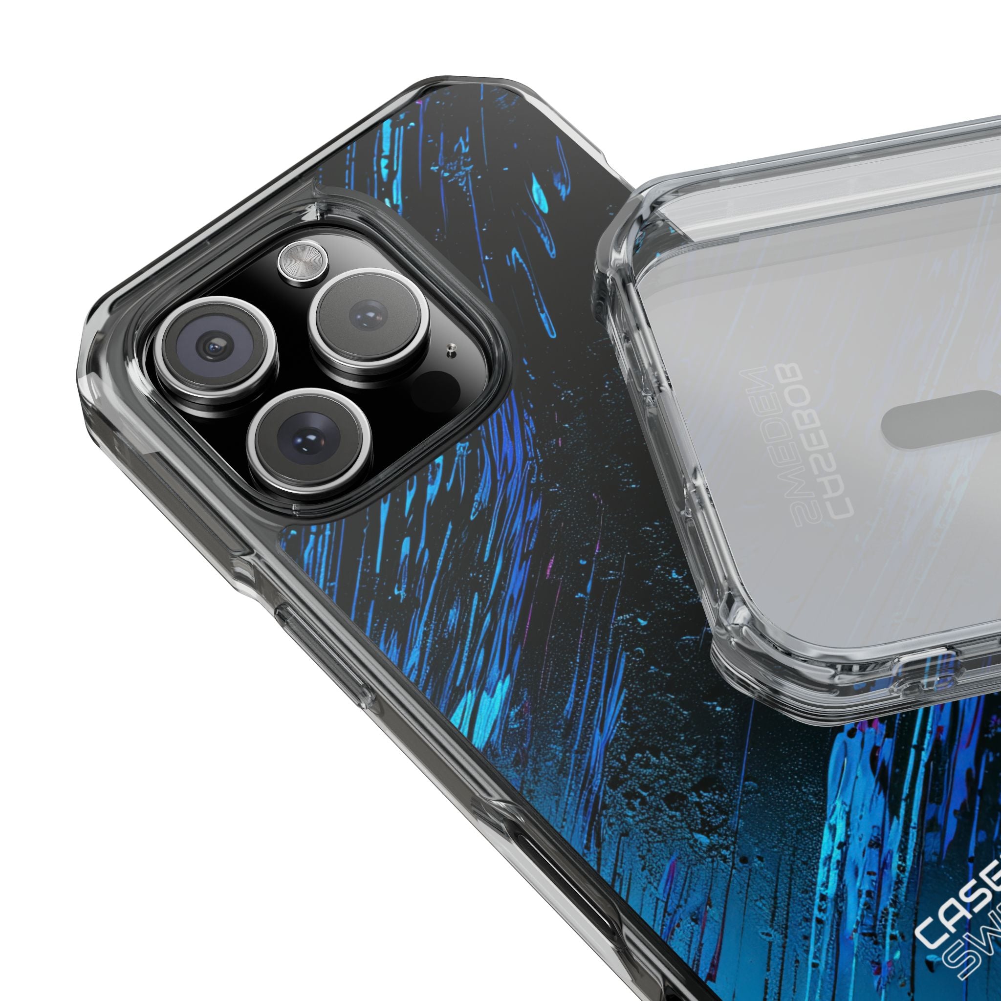 Midnight Blue Currents iPhone 16 - Impact Clear+