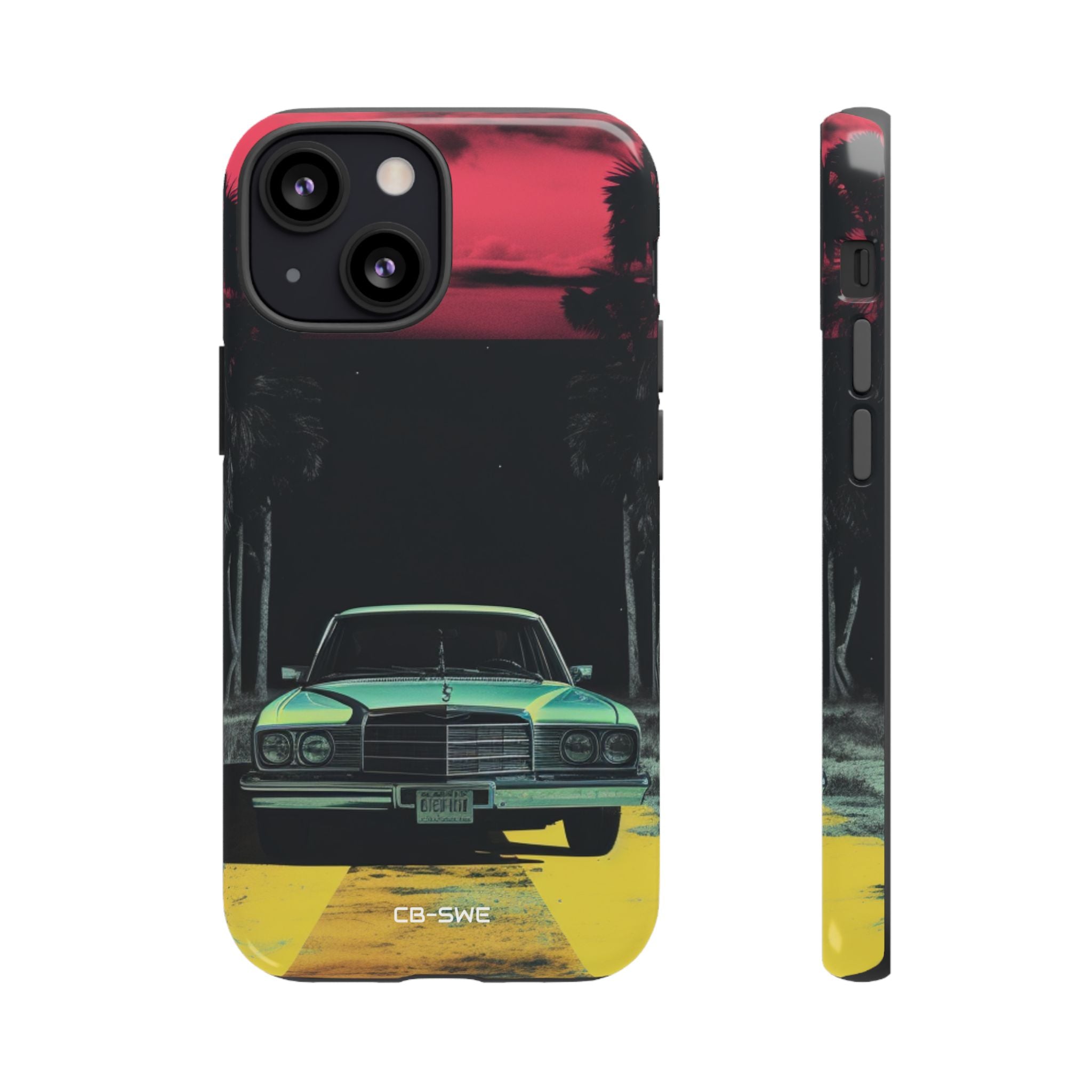 Retro Futuristic Nightscape - iPhone Case