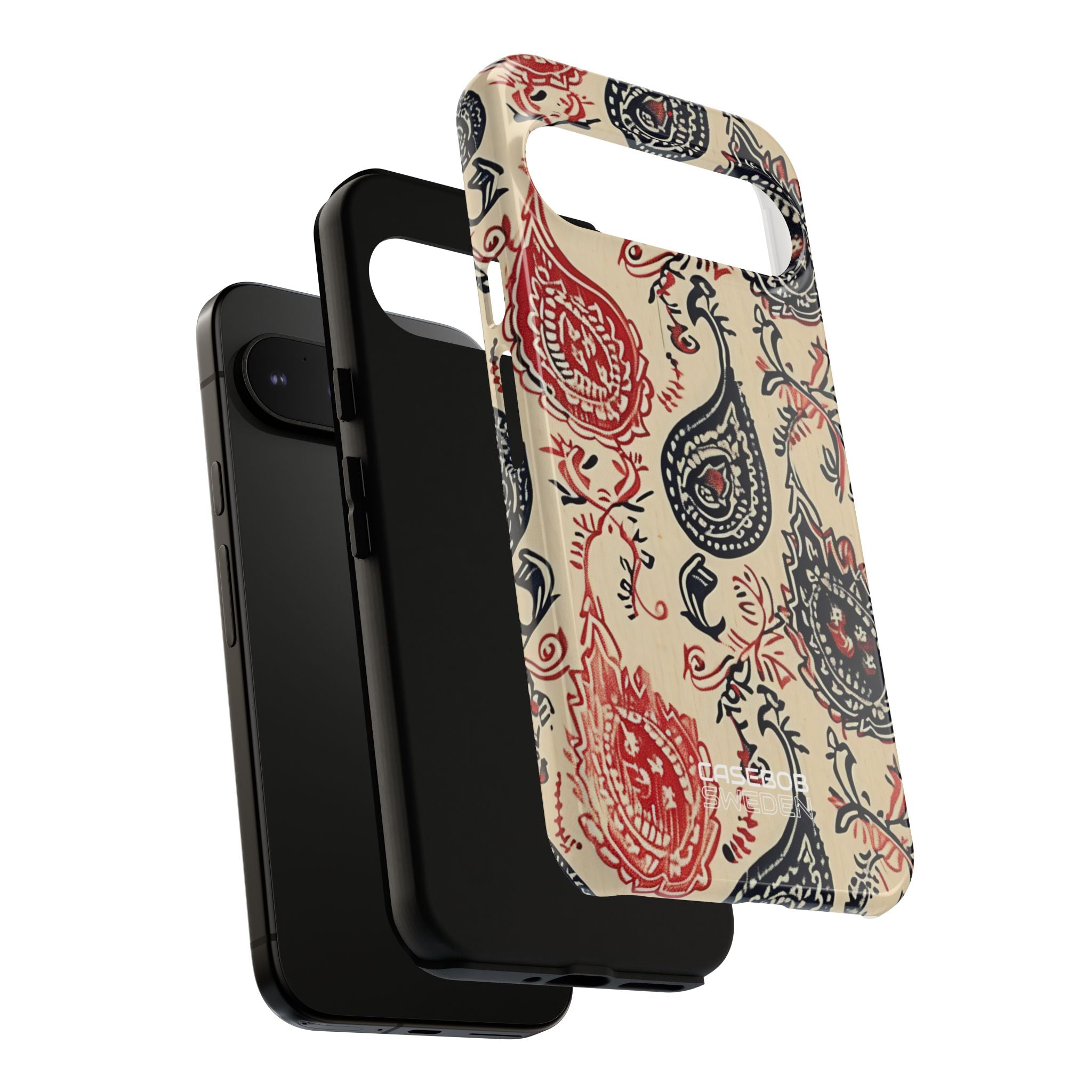 Navy Paisley Swirl Google Pixel 9 - Tough