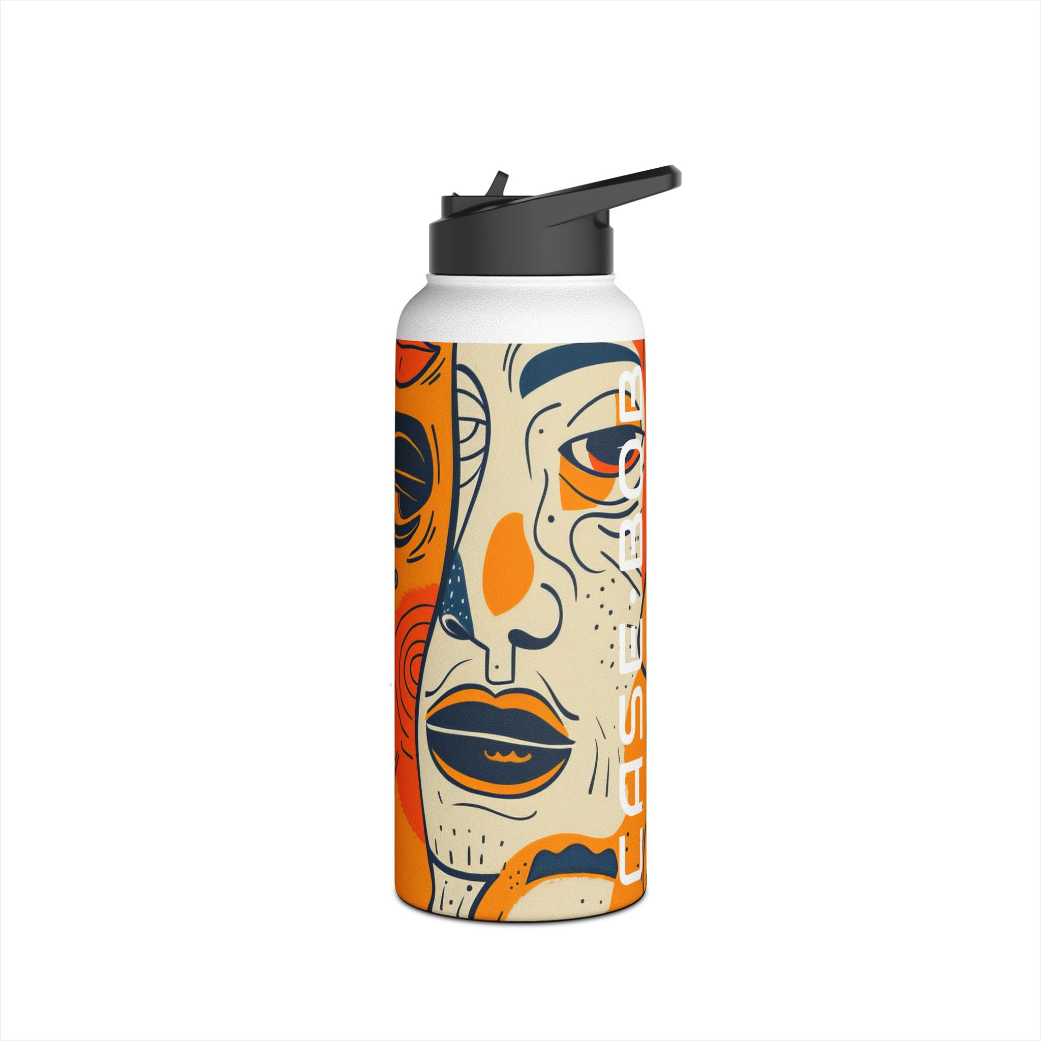 Overlapping Faces - Stainless Steel Water Bottle