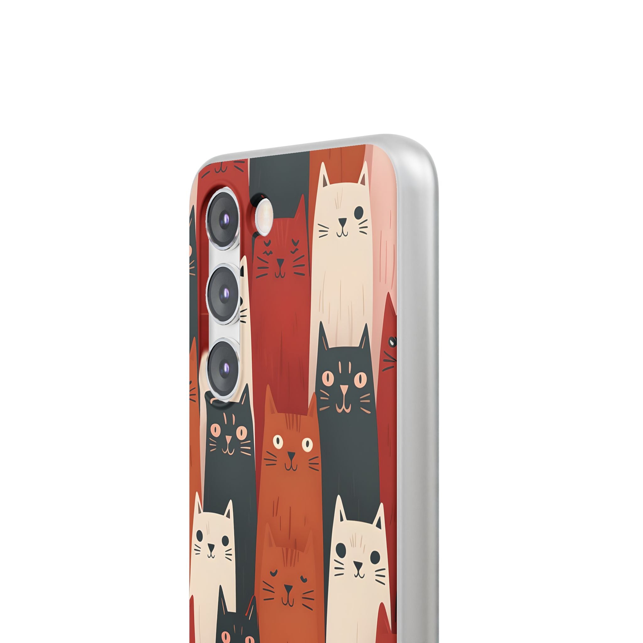 Elongated Cats Black Samsung S23 Case - Soft