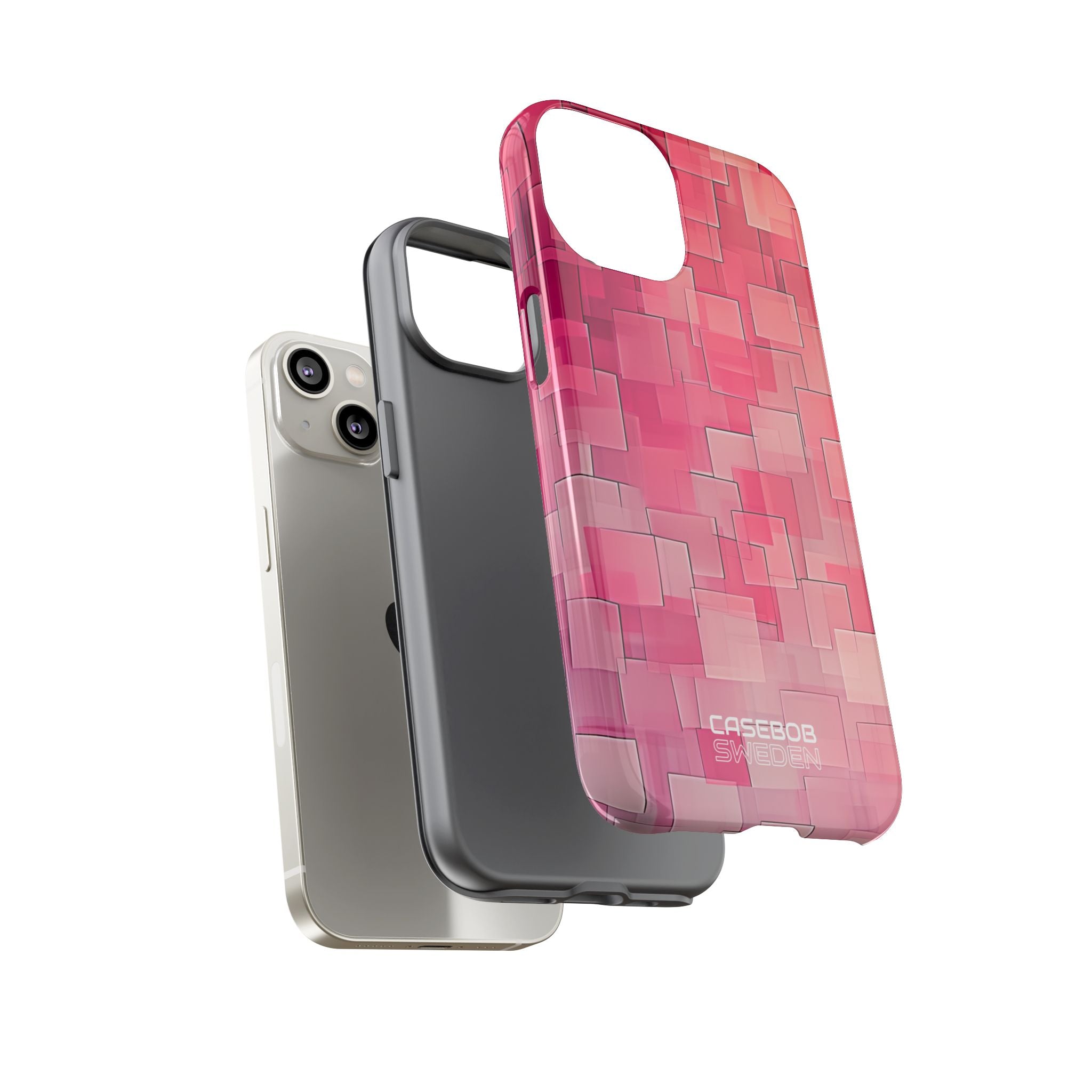 Layered Pink Geometry iPhone 14 - Tough