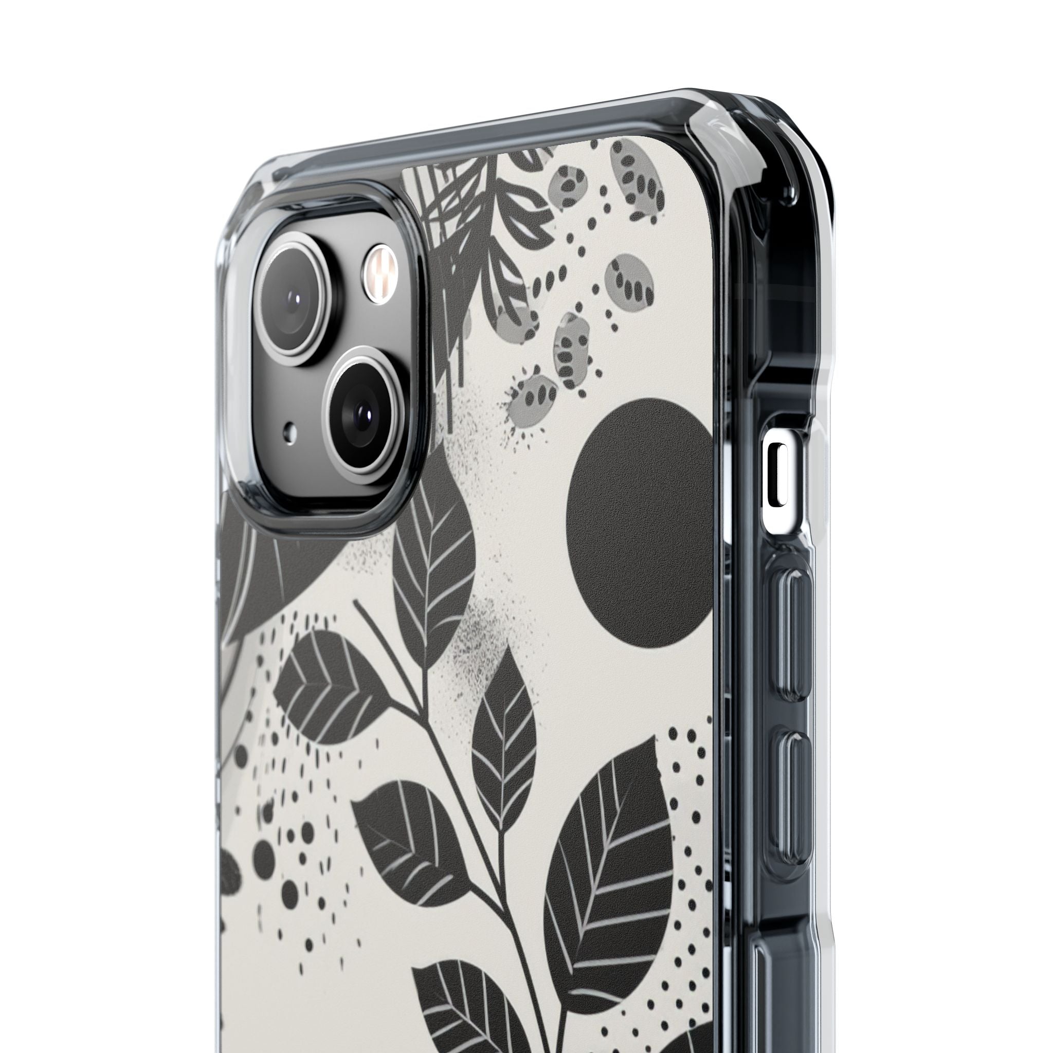 Monochrome Leaf Rhythm iPhone 14 - Impact Clear+