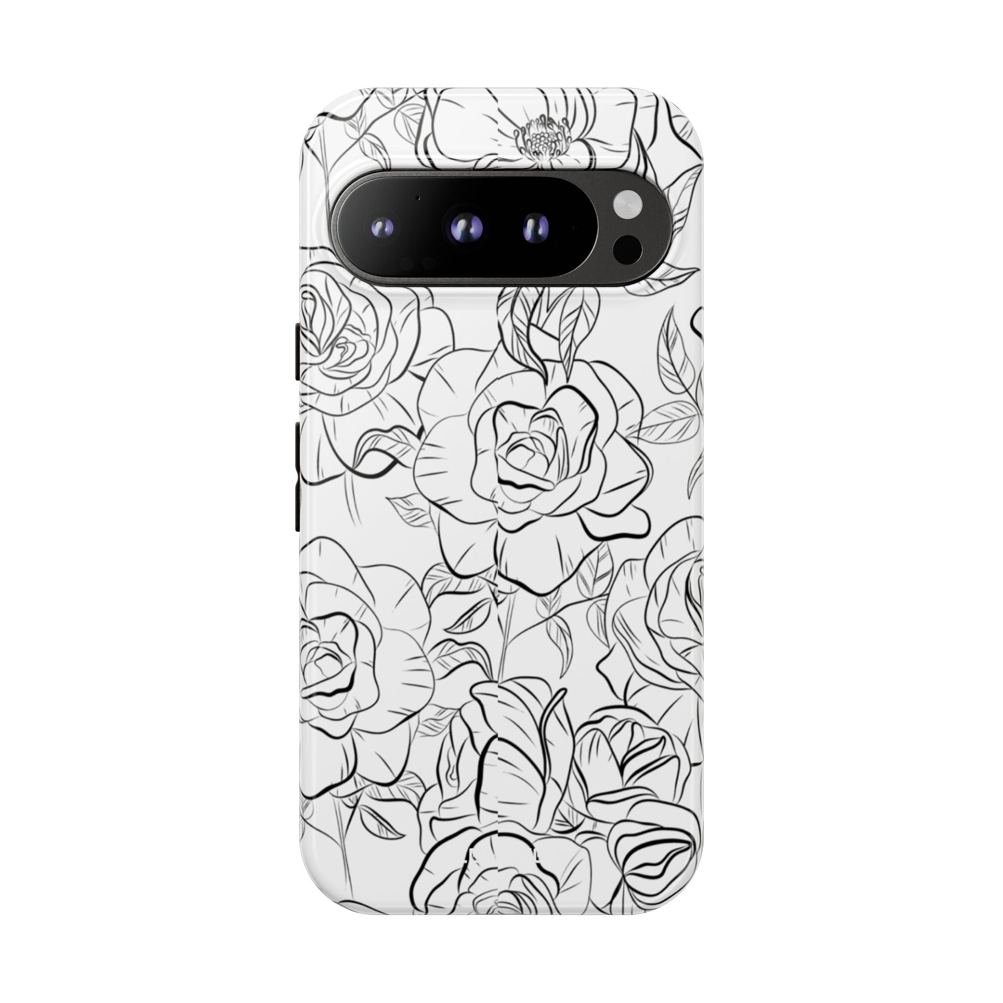 Intricate Rose Sketches - Google Pixel Case