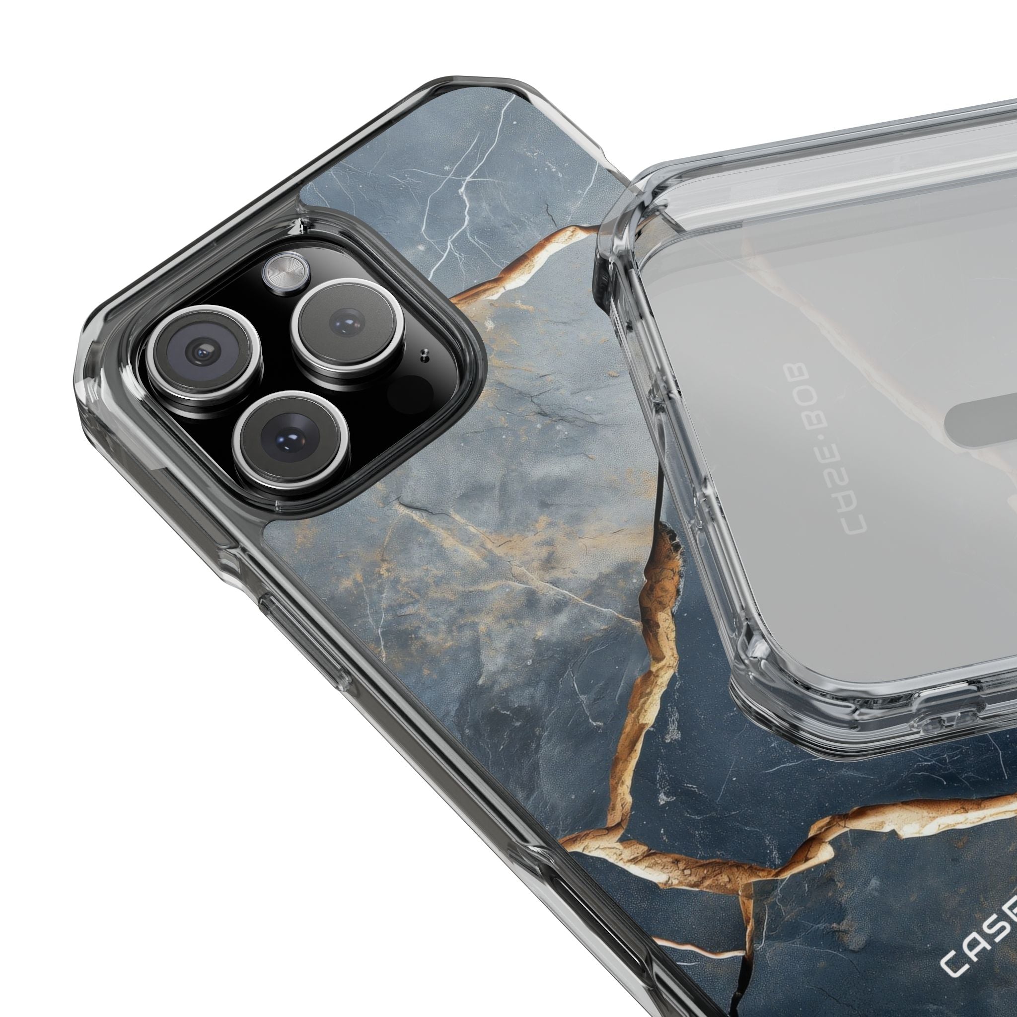 Jagged Vein Navy iPhone 16 Pro Max Case - Impact