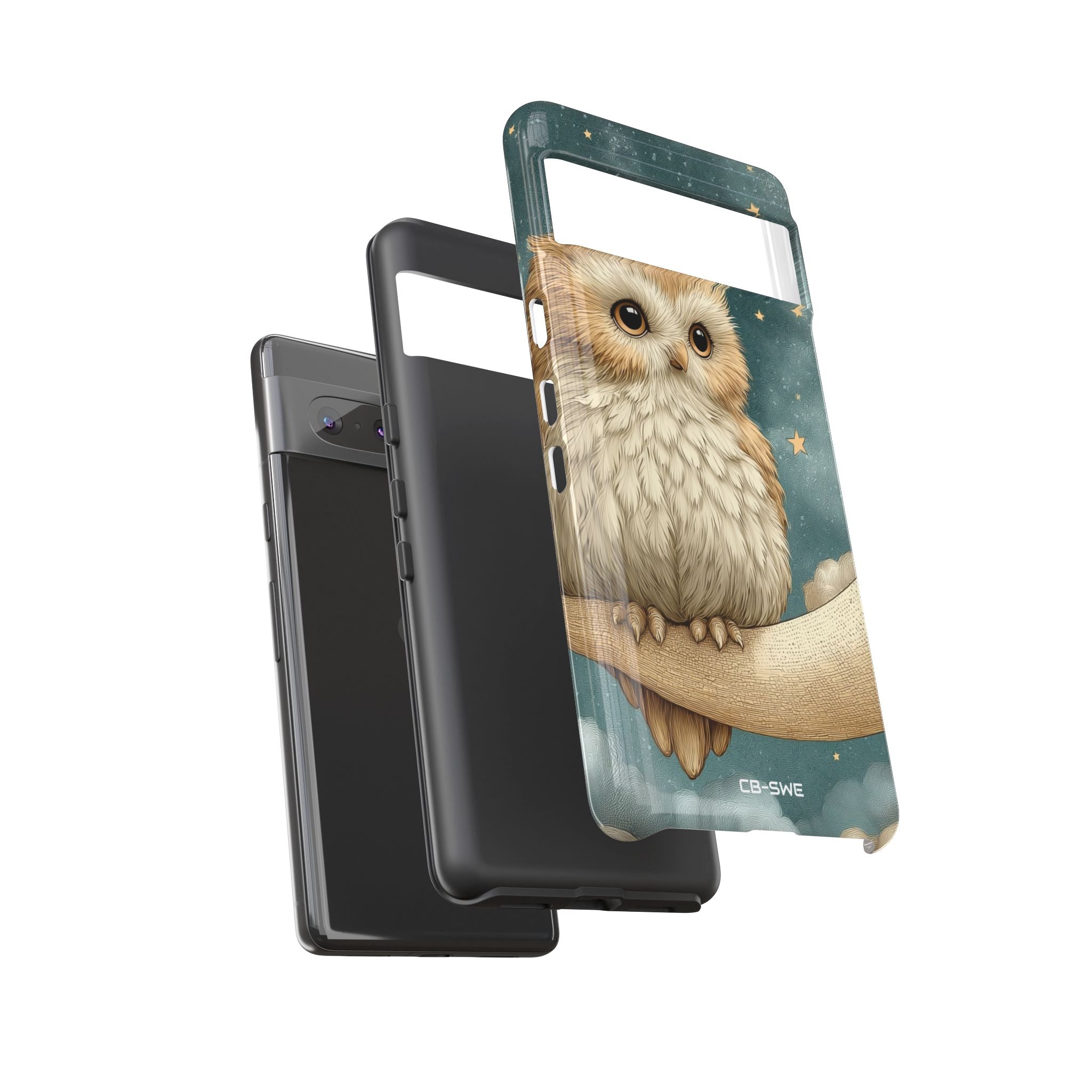 Owls Nestle Moon - Google Pixel Case