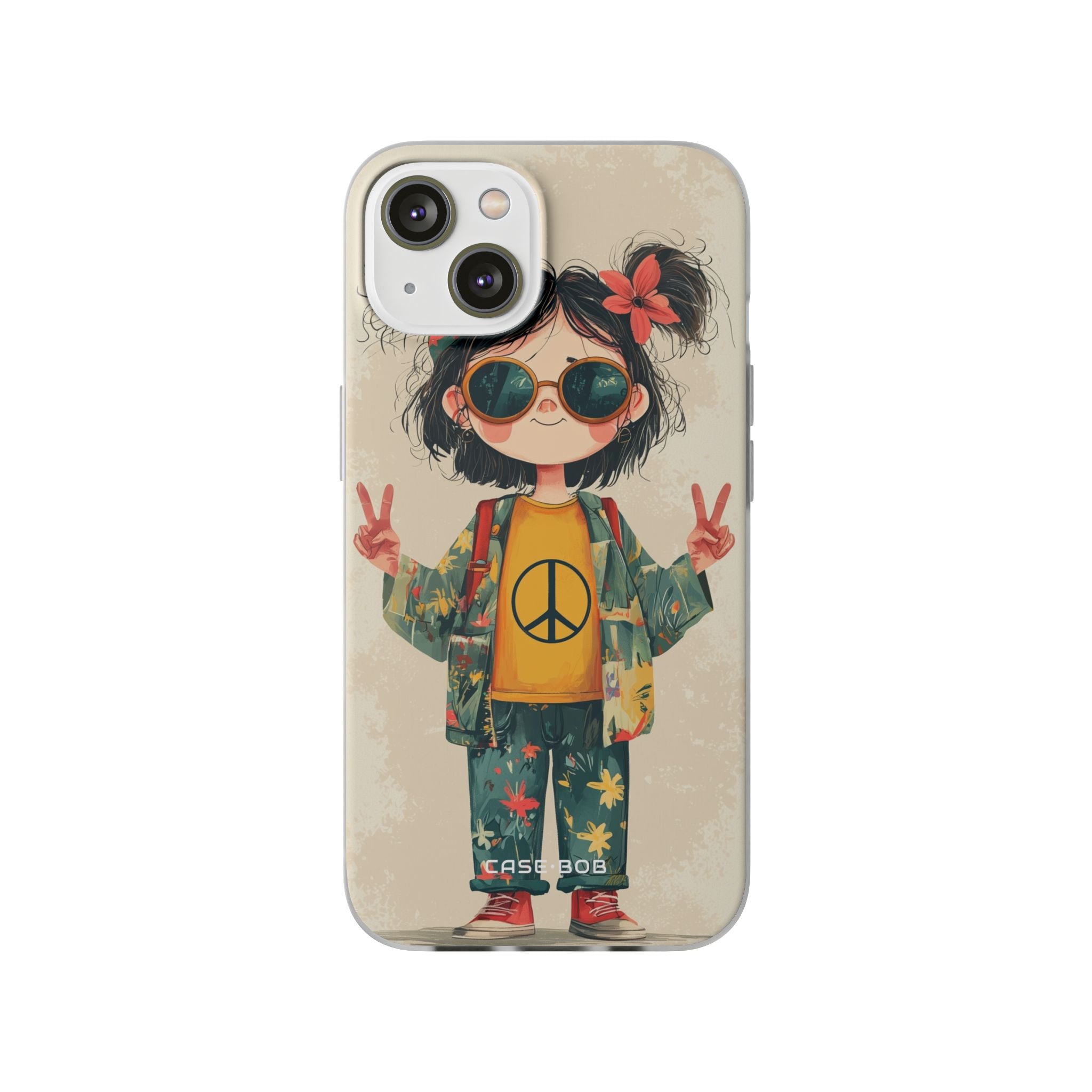 Peace Pigtails iPhone 14 Case - Soft