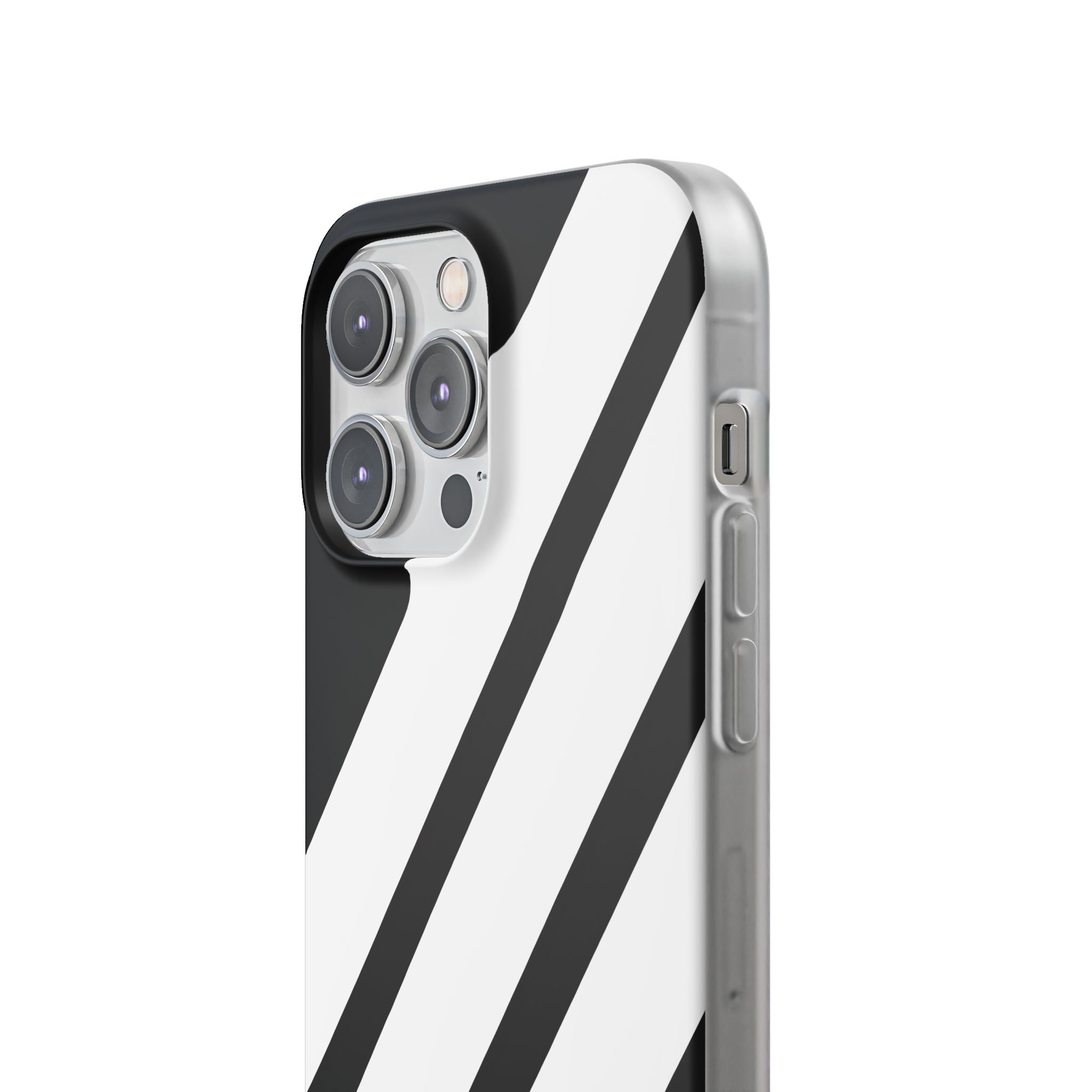 Diagonal Bands Noir iPhone 14 Pro Max Case - Soft