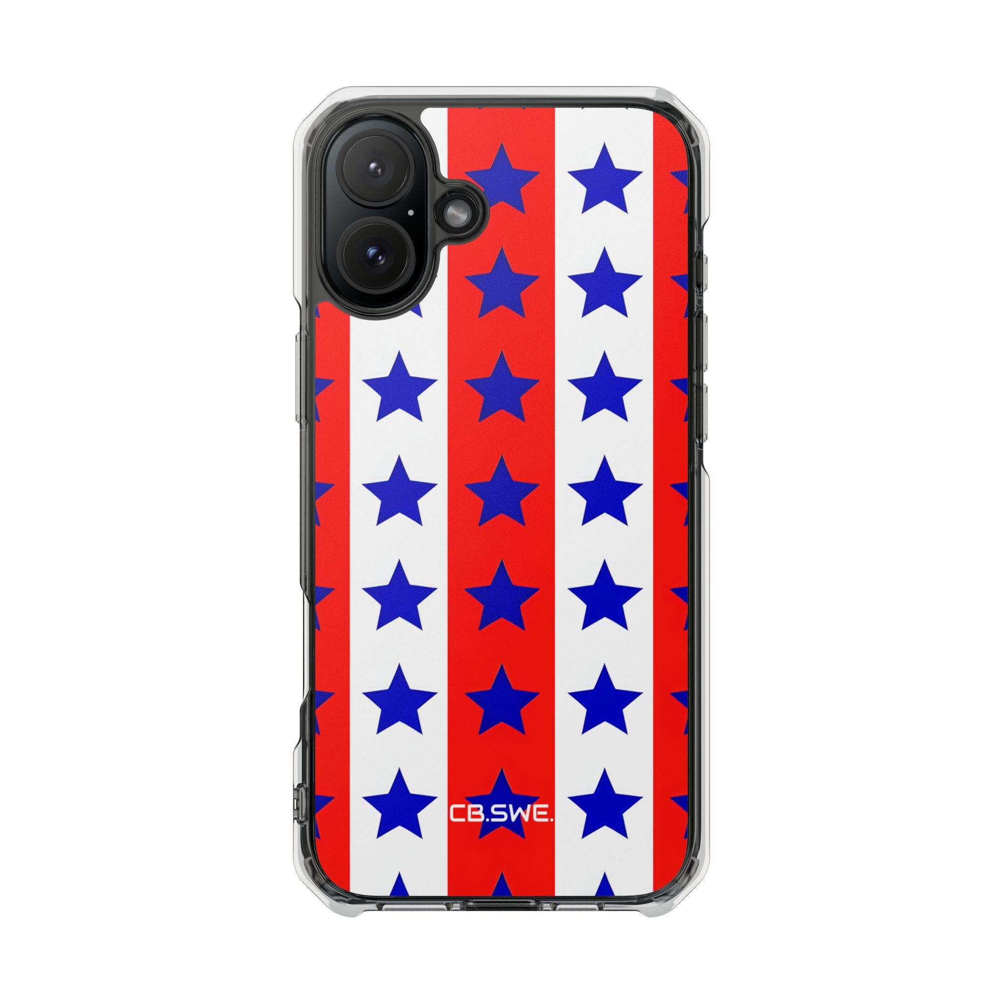 Patriotic American Flag Inspired Seamless iPhone 16 - Impact Clear+