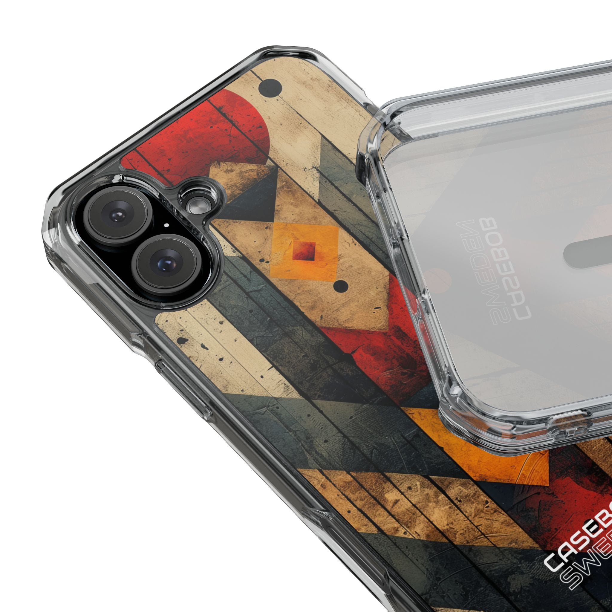 Geometric Fire Rise iPhone 16 - Impact Clear+