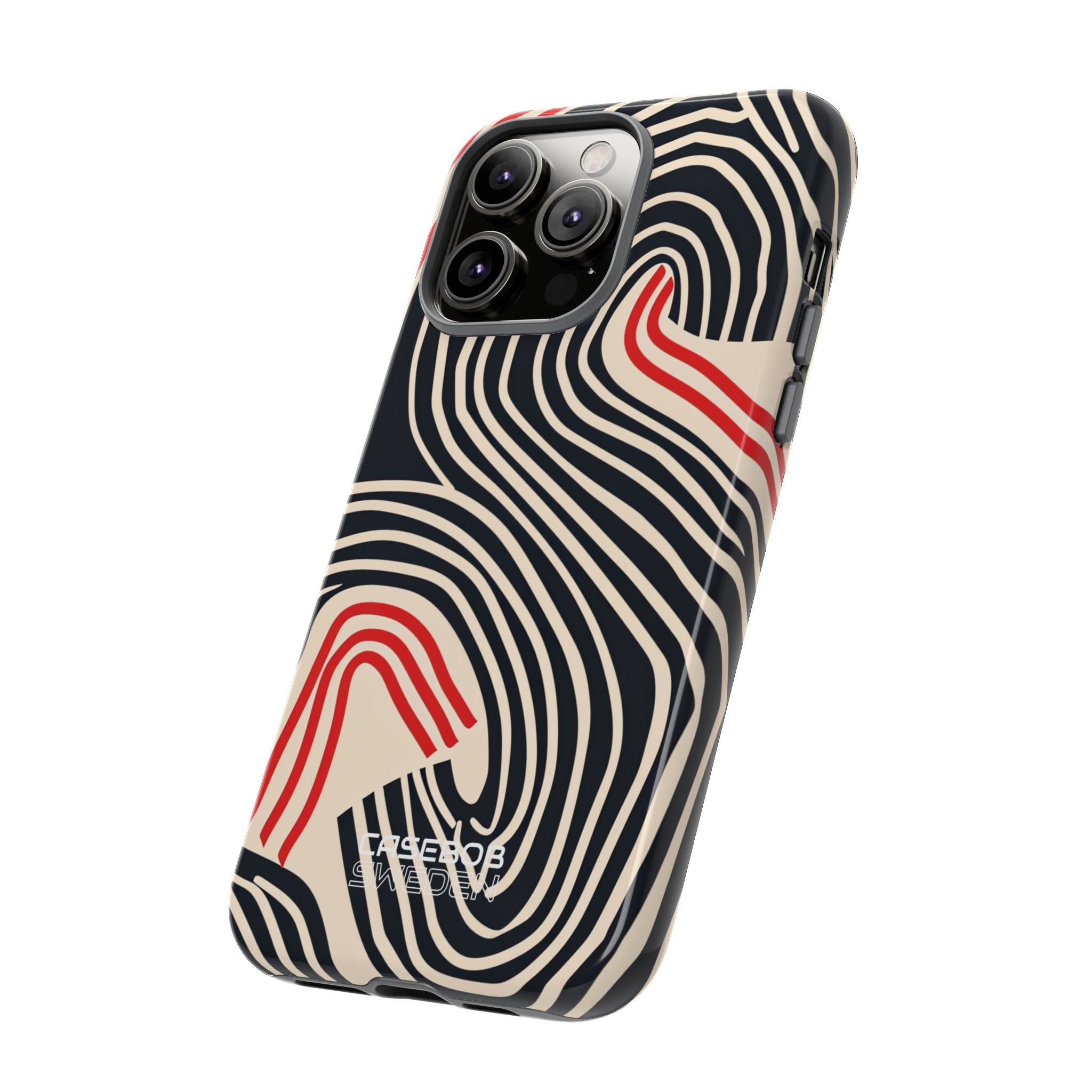 Wavy Red Flow iPhone 14 - Tough