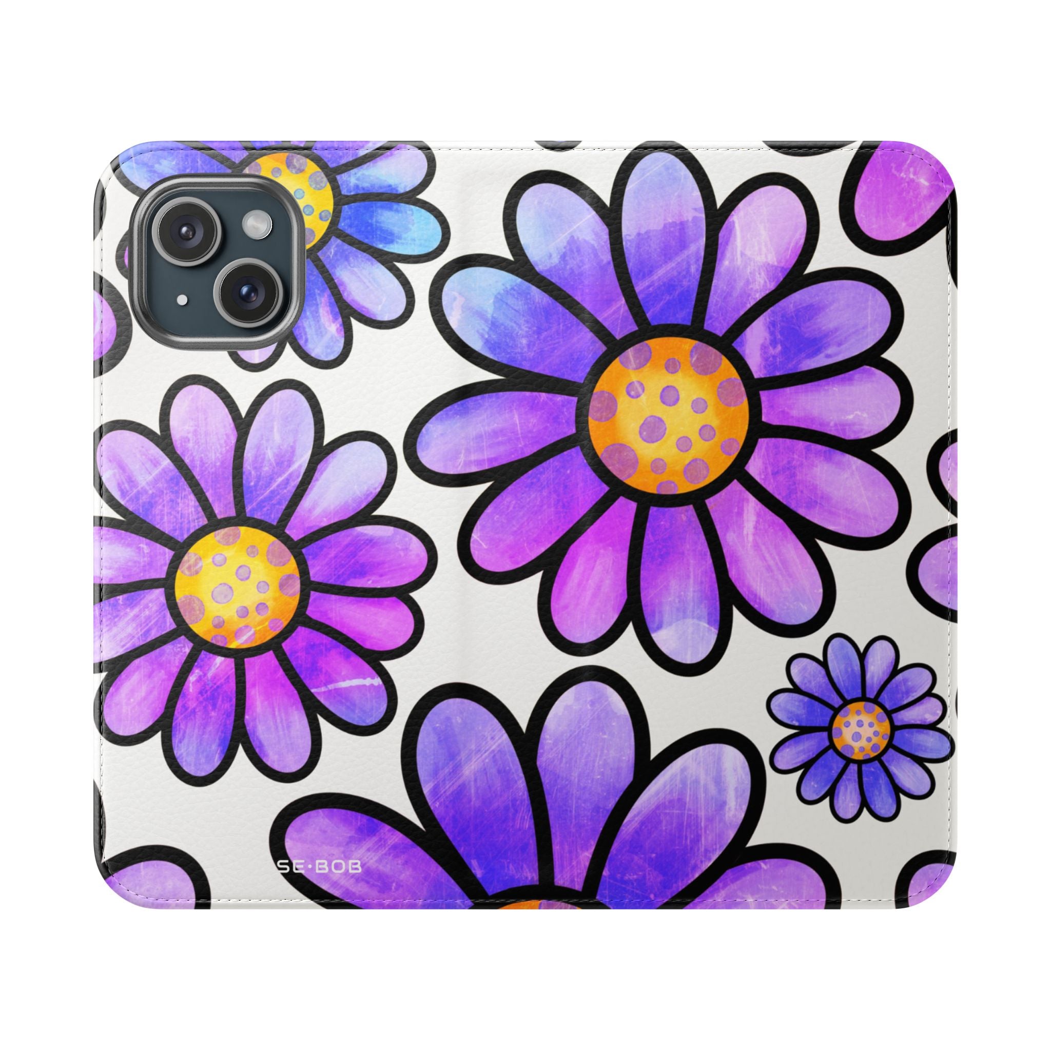Polka Dot Blossoms - iPhone 15 Case - Wallet