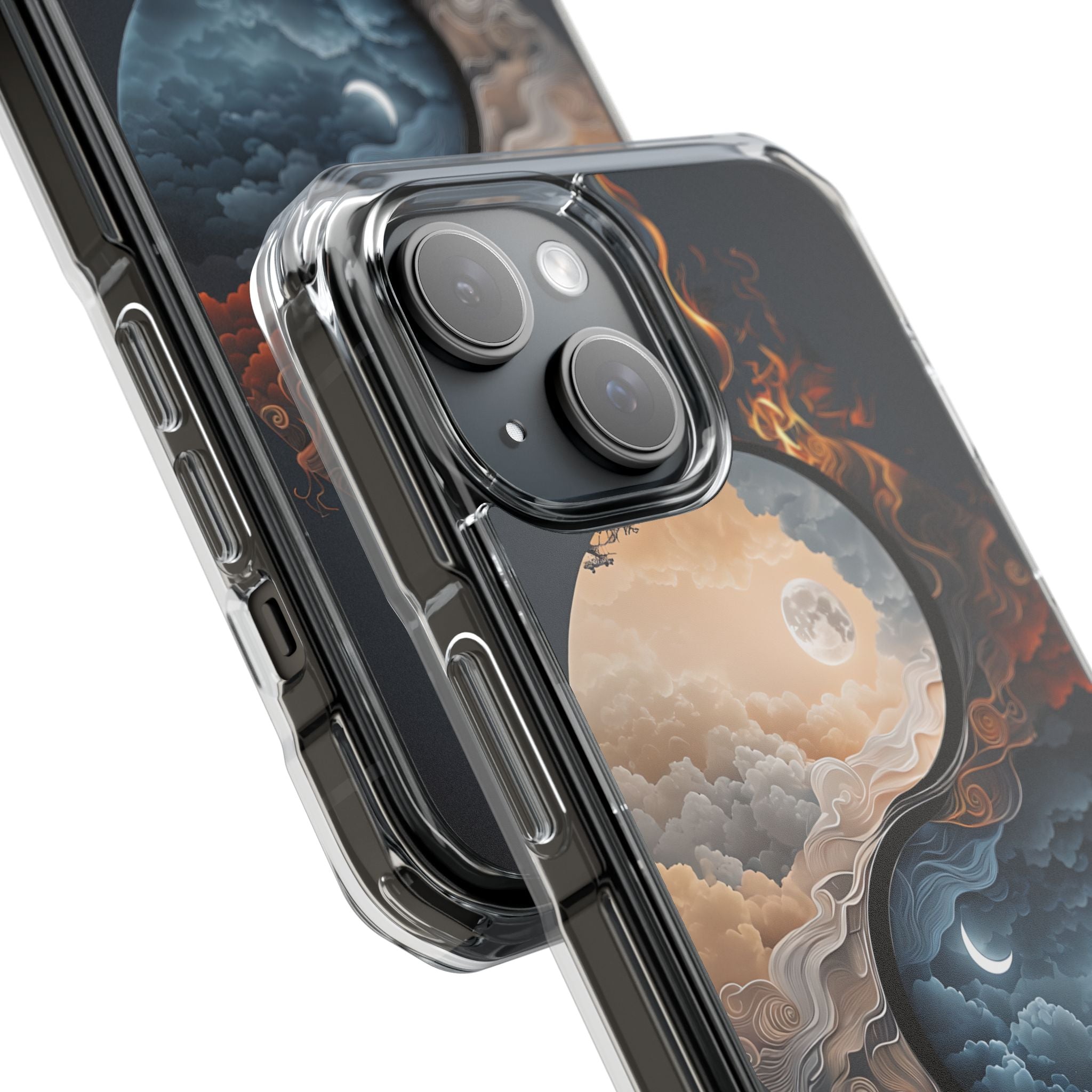 Surreal Day Night Yin Yang Symbol Artwork Phone iPhone 15 - Impact Clear+
