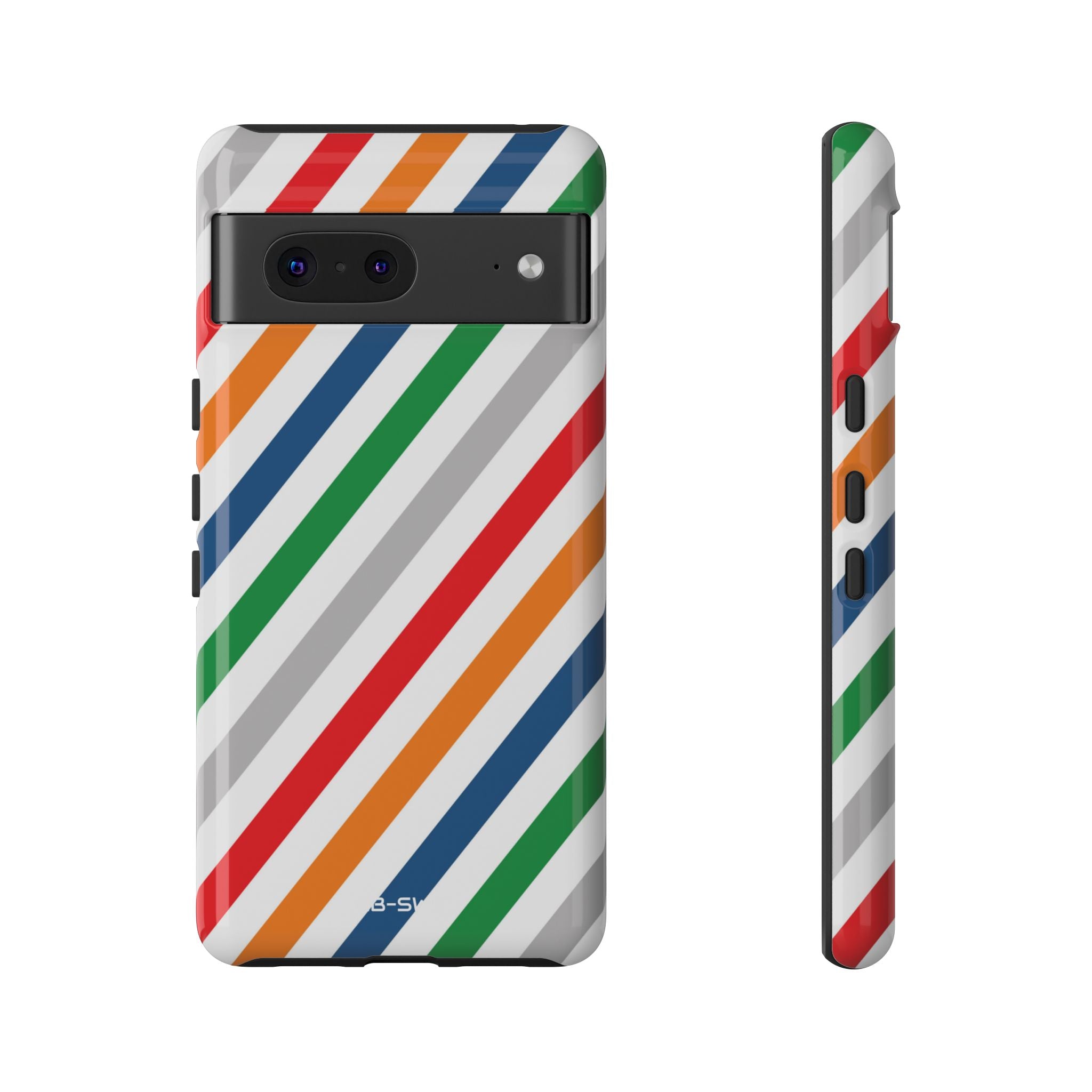 Vibrant Geometric Stripes - Google Pixel Case