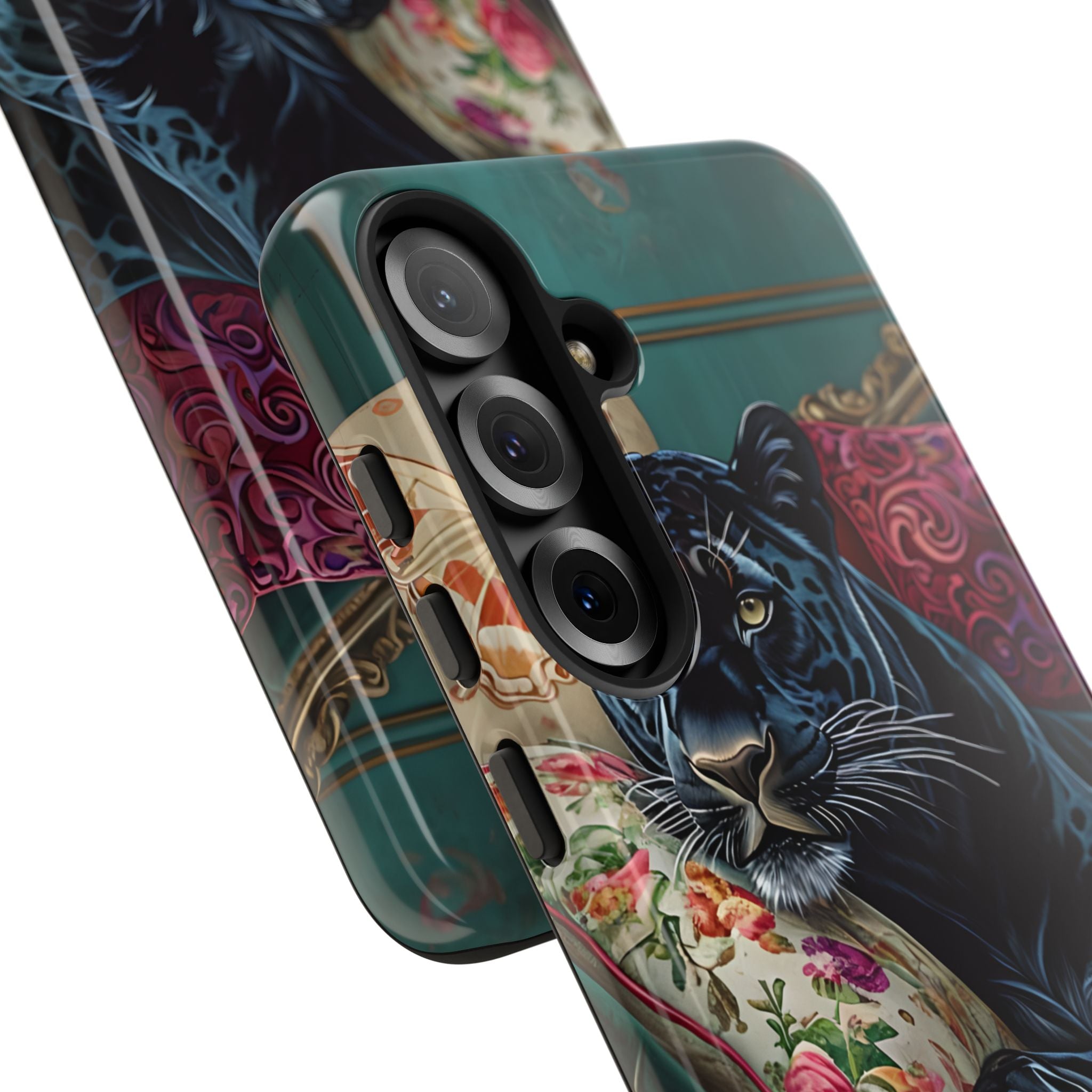 Panther on Vintage Chaise - Samsung Case