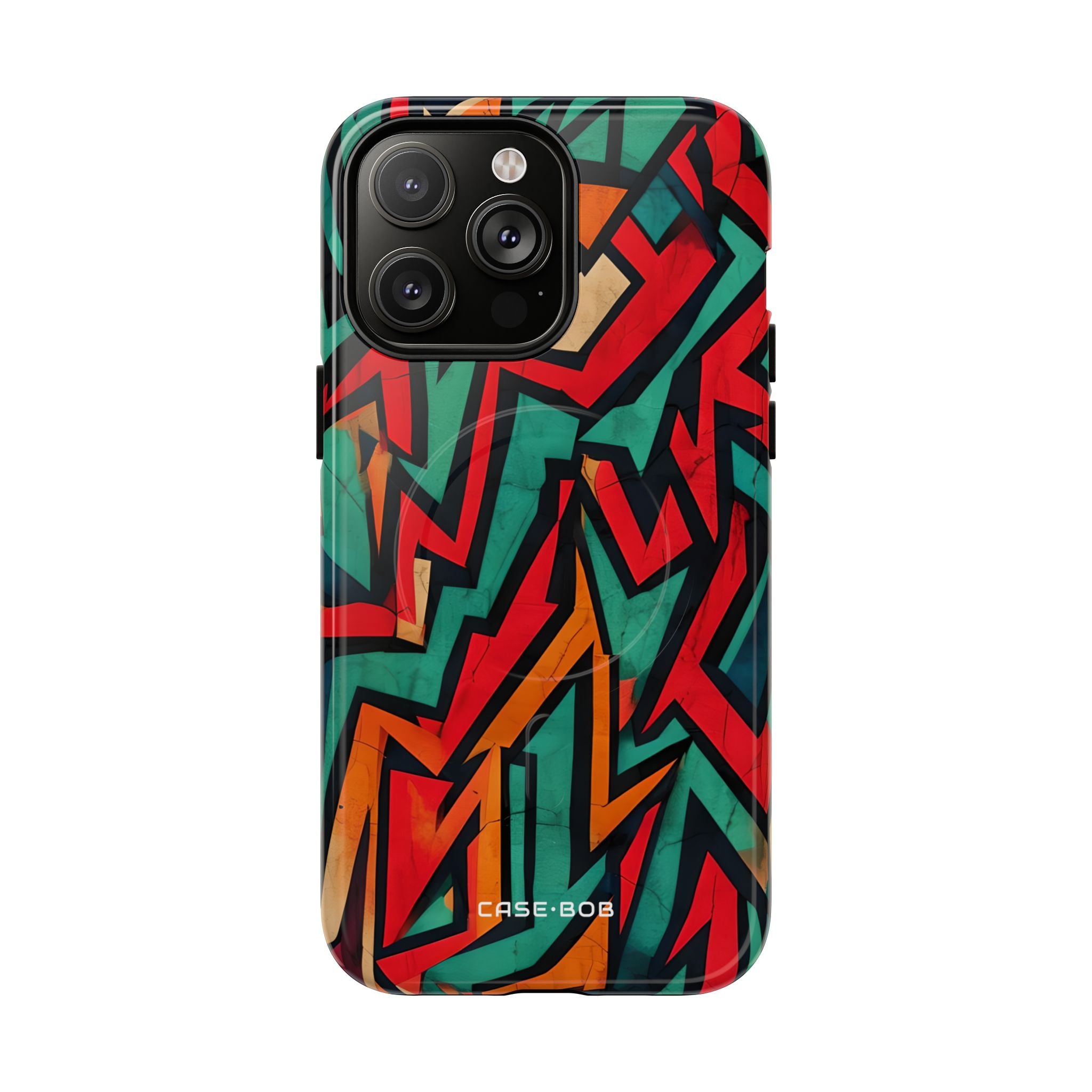 Crimson Zigzag iPhone 14 Pro Max Case - Tough+