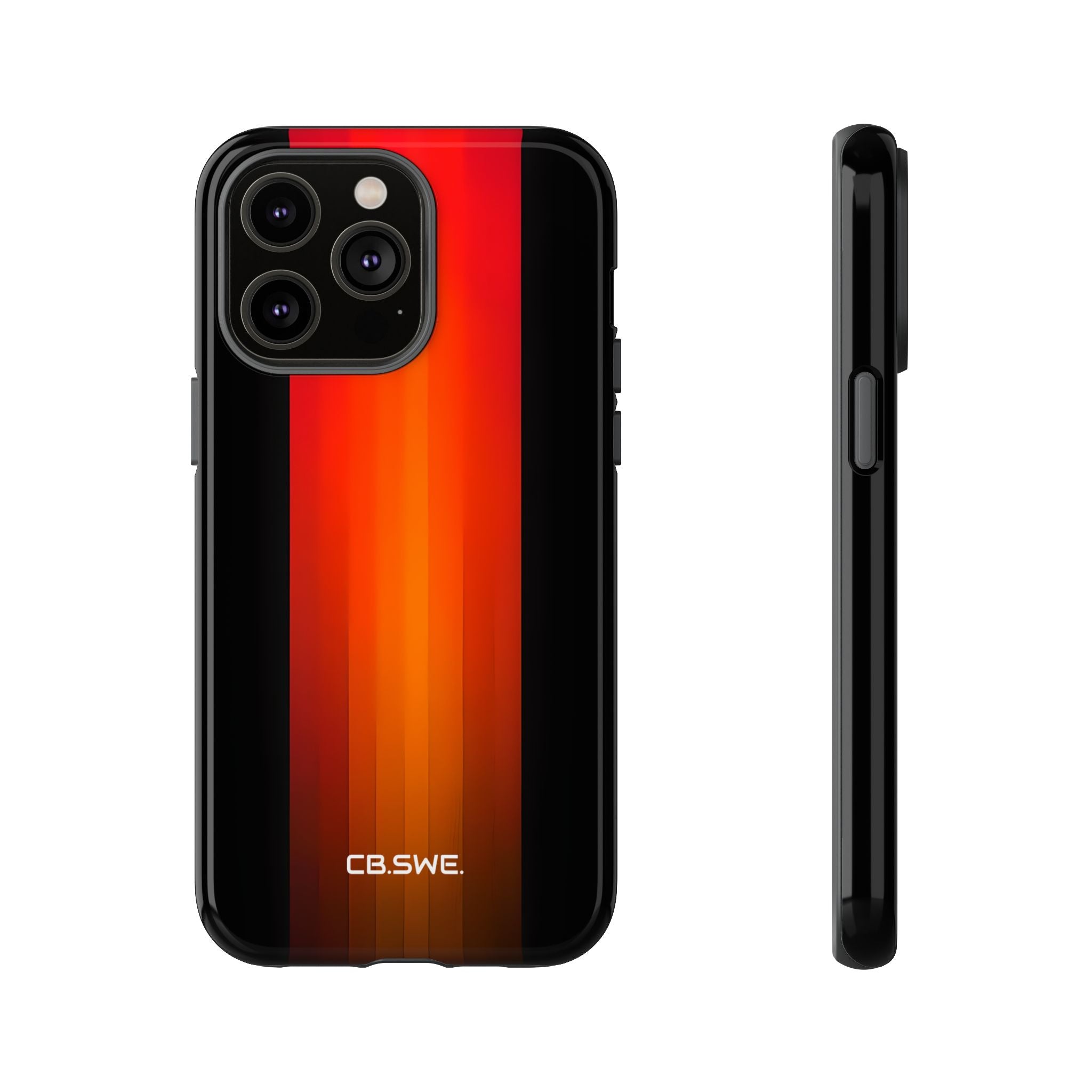 Vibrant Red to Black Gradient Minimalist Phone iPhone 14 - Tough