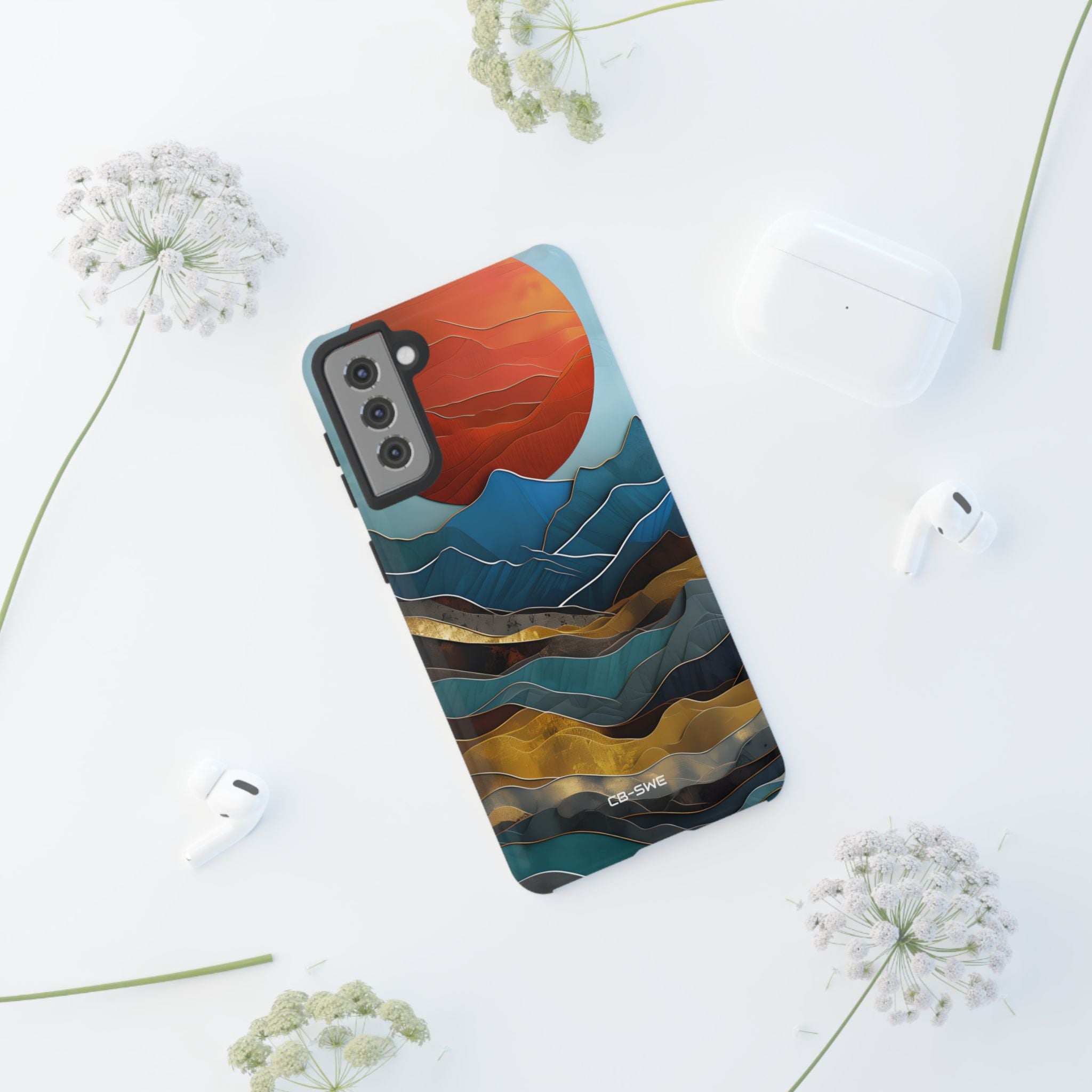 Sunset Geometry Waves - Samsung Case