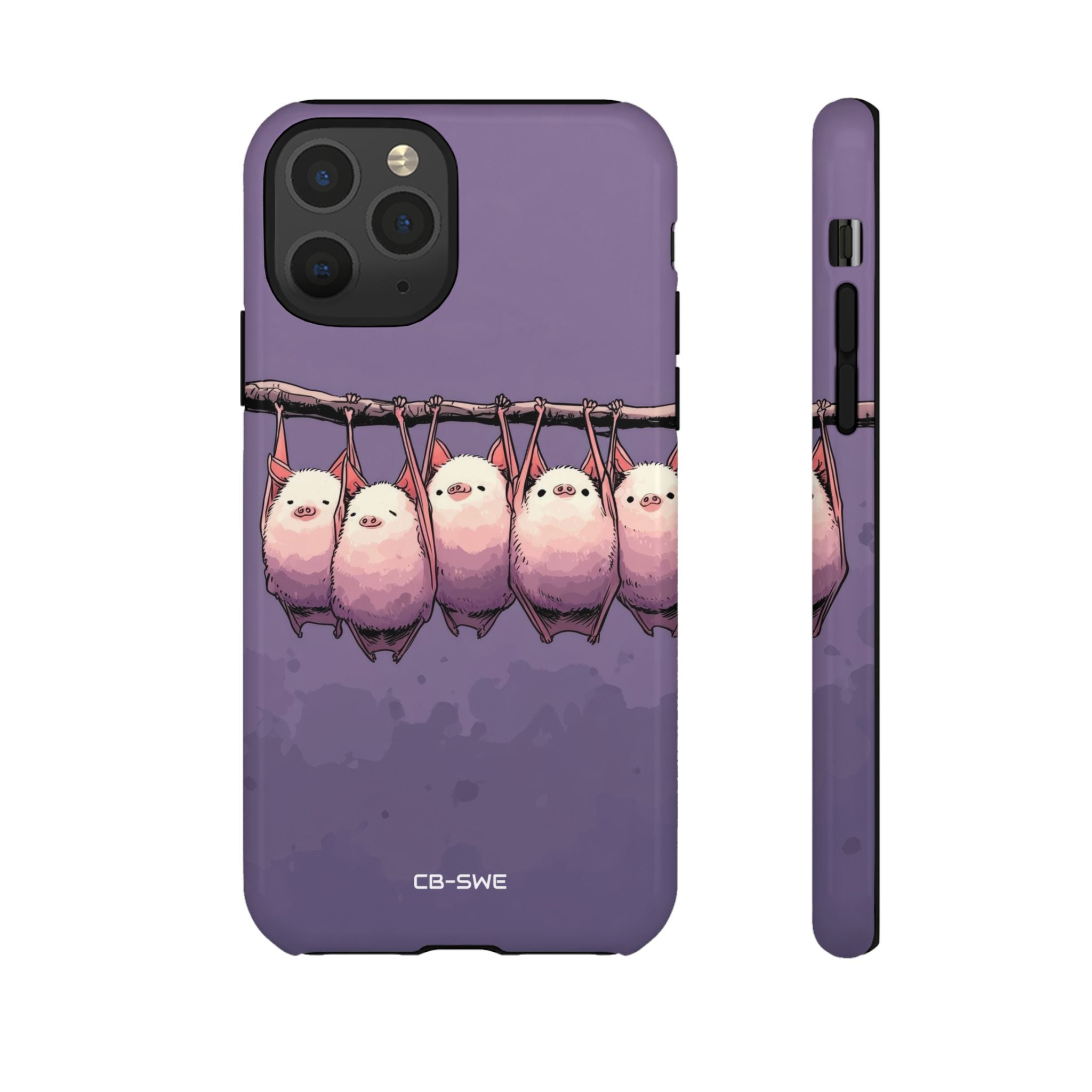 Bats Hang Playfully - iPhone Case