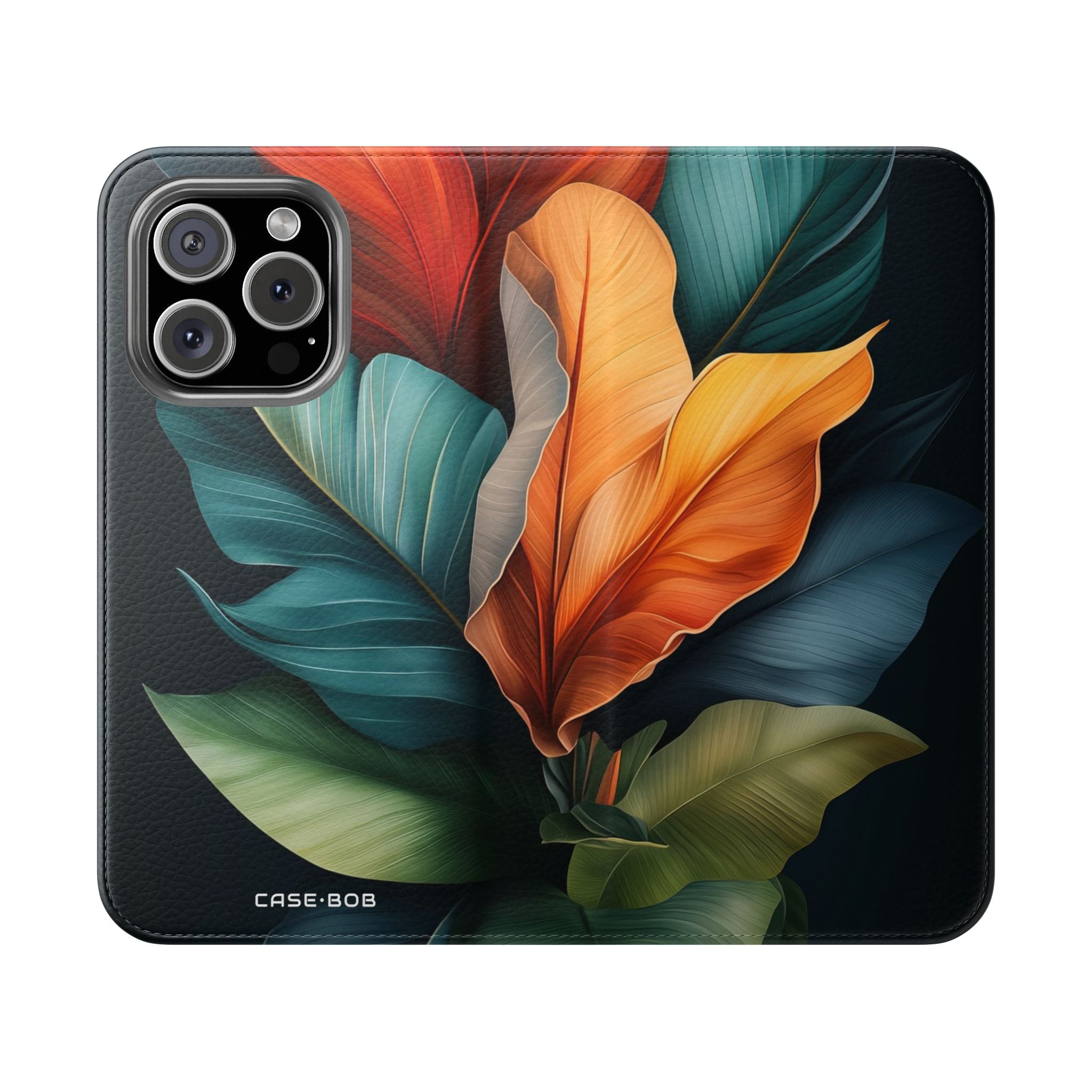 Tropical Ember Leaves - iPhone 16 Pro Case - Wallet