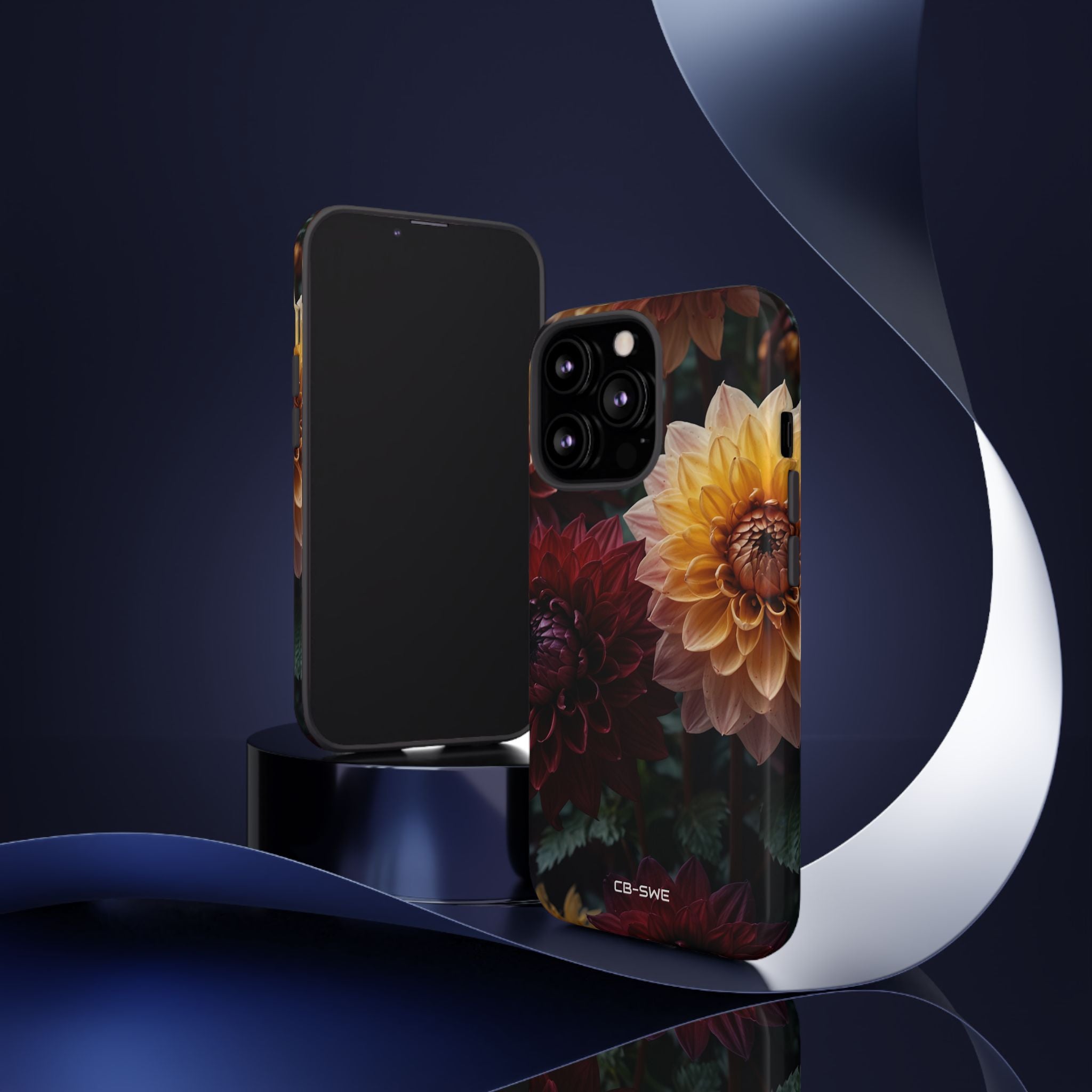 Dahlias Embrace Light - iPhone Case