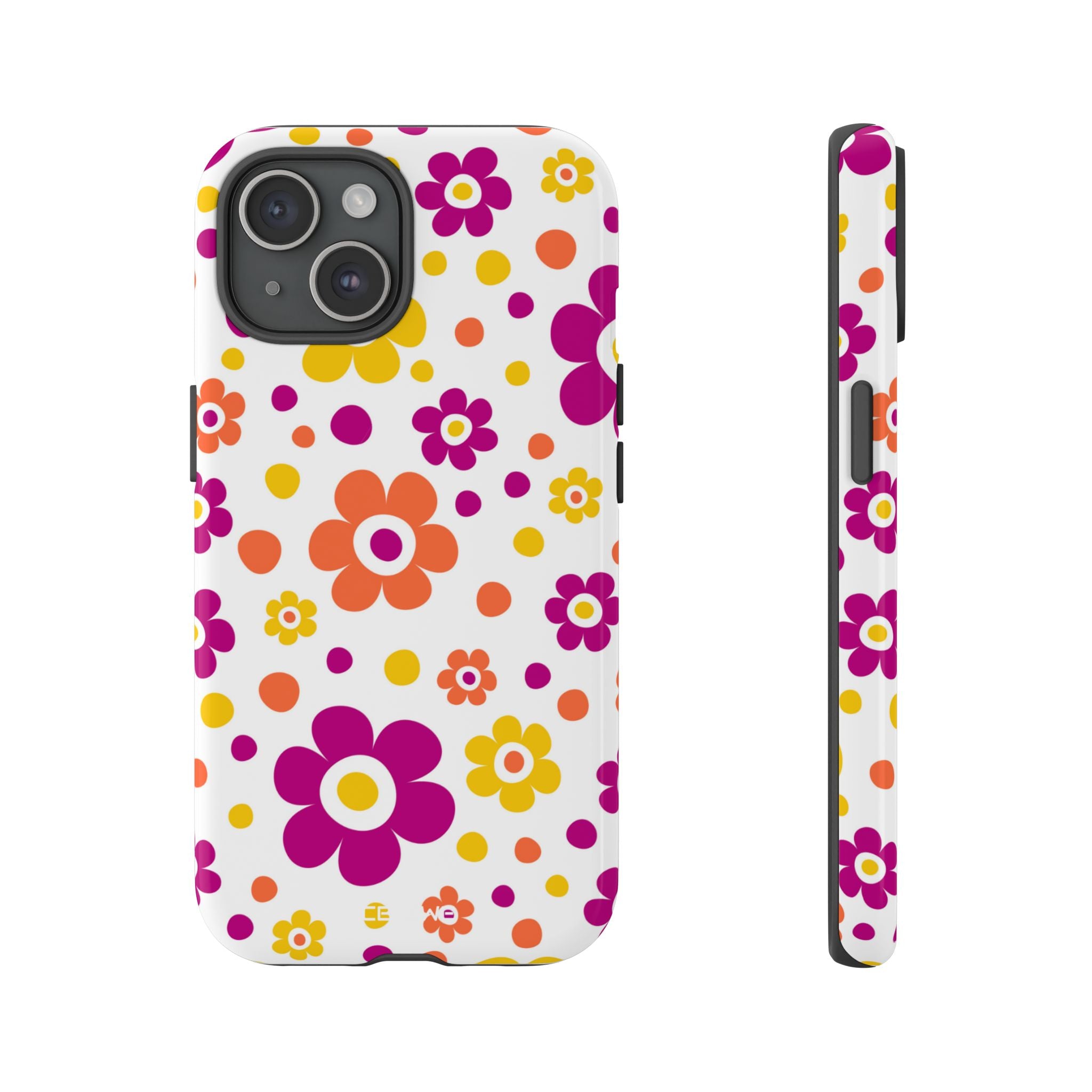 Retro Floral Playfulness - iPhone Case