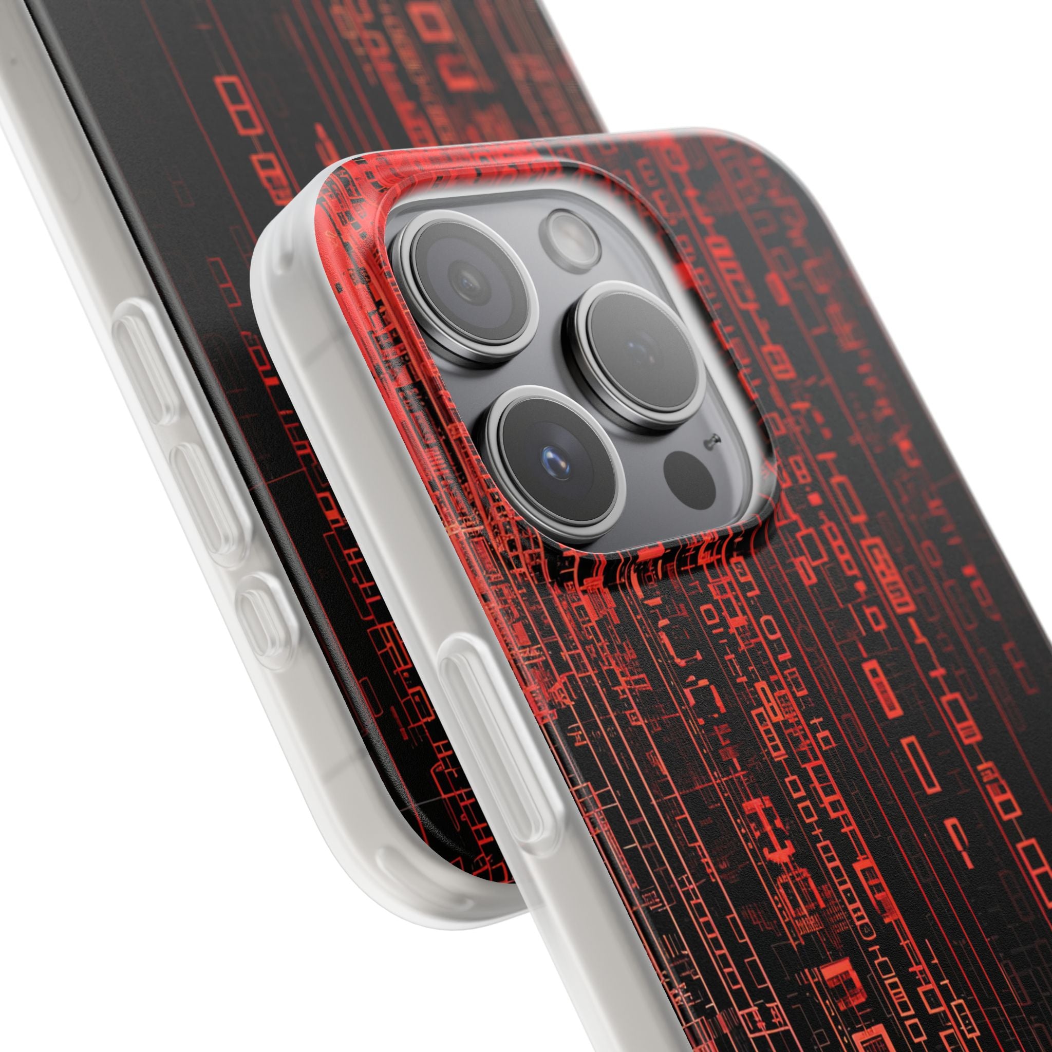 Crimson Glyphs iPhone 15 Pro Case - Soft