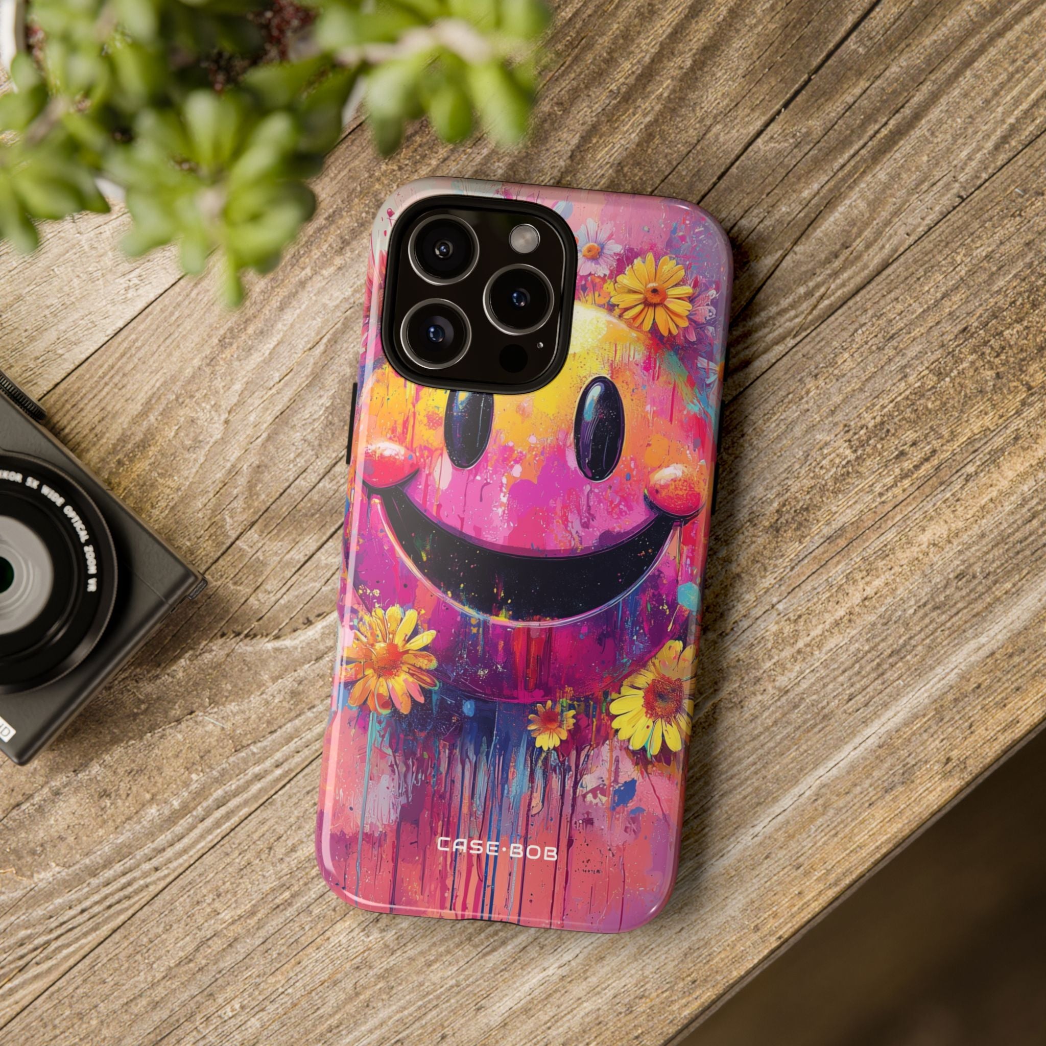 Smiley Bloom iPhone 16 Pro Max Case - Tough