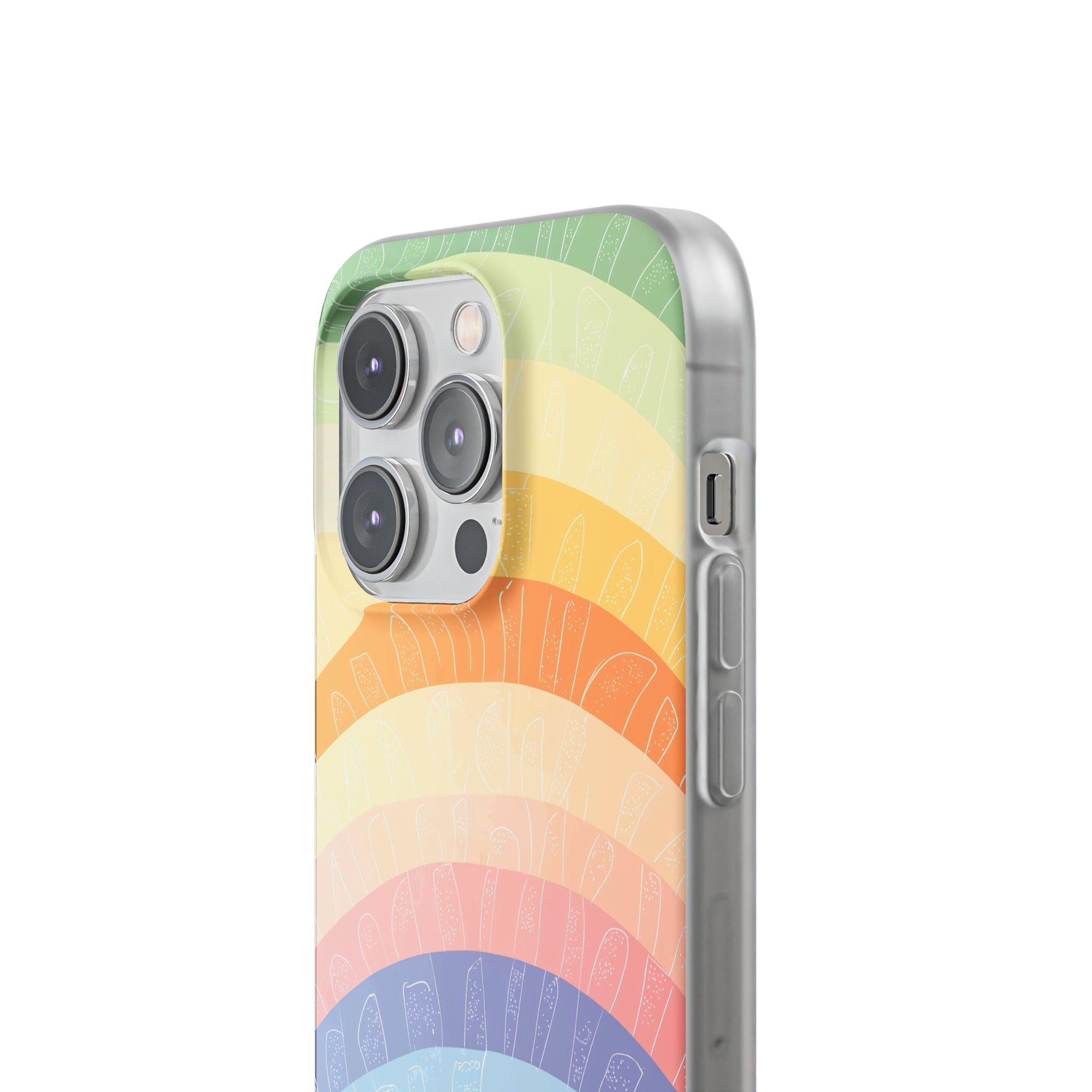 Pastel Rainbow Bands iPhone 14 Pro Case - Soft