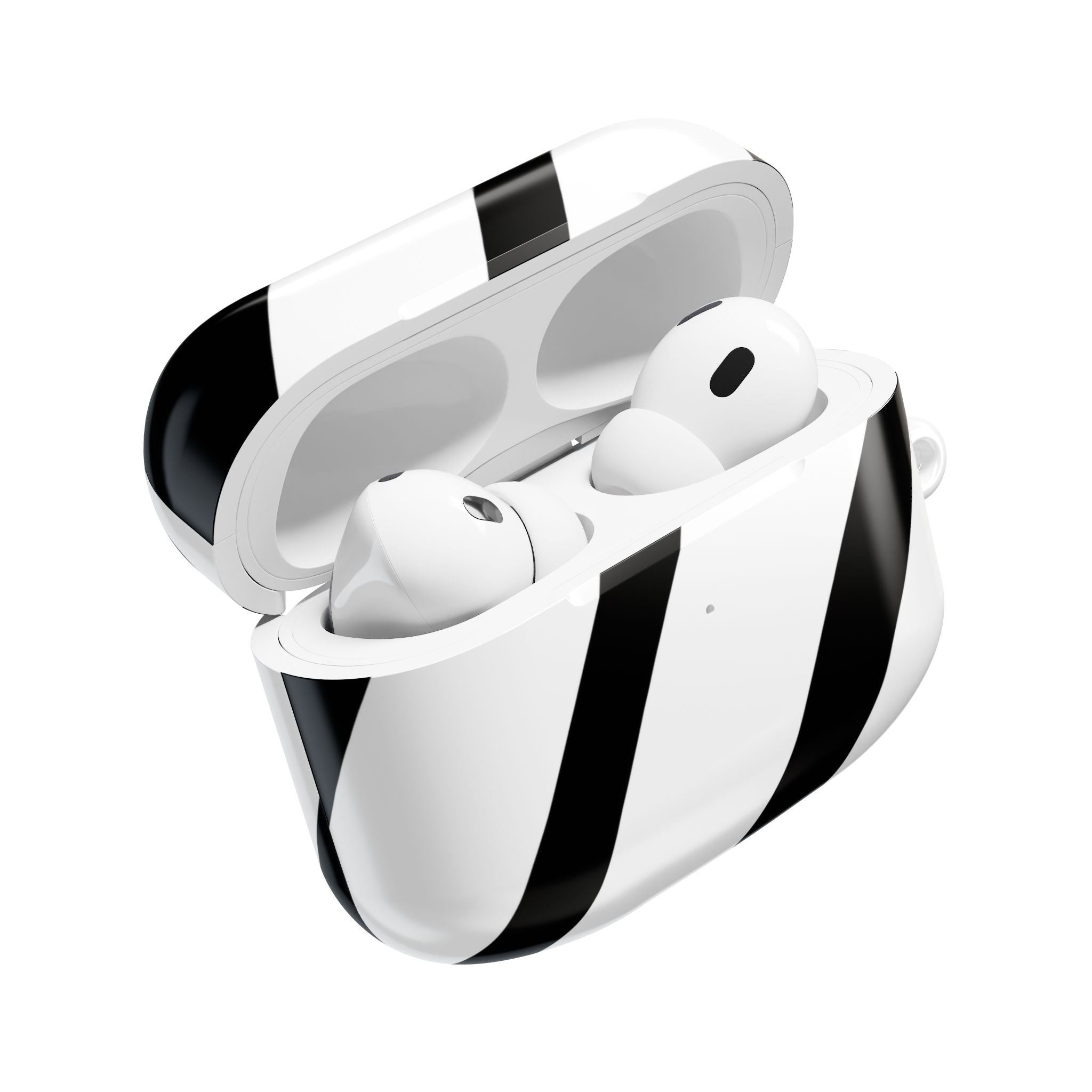 Diagonaaliraitoja Mustavalkoinen - AirPods Case