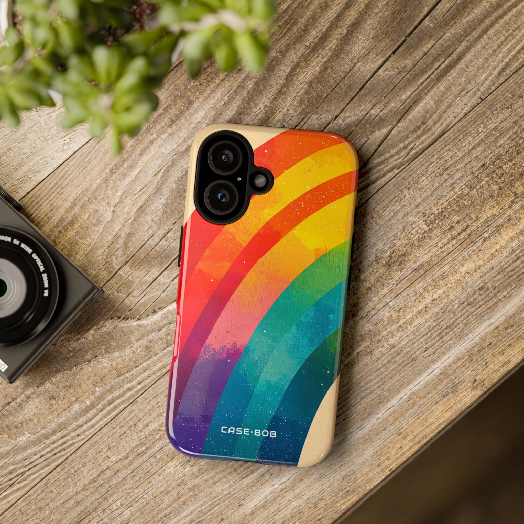 Textured Rainbow Arc iPhone 16 Case - Tough