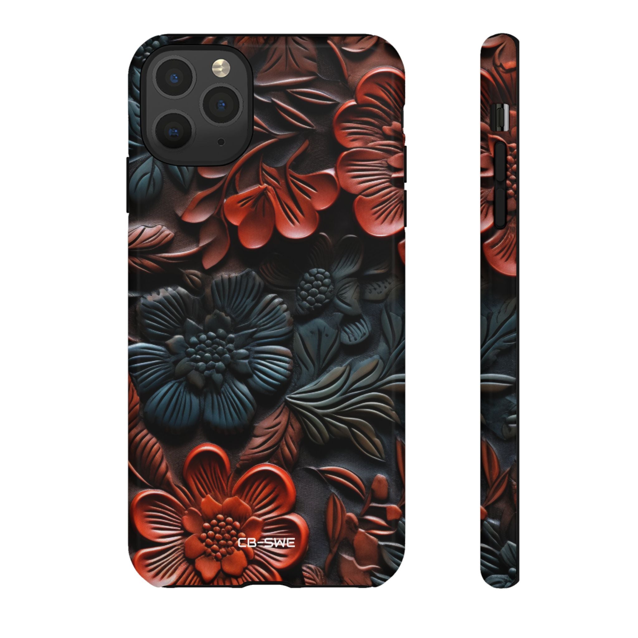 Sculpted Floral Elegance - iPhone Case