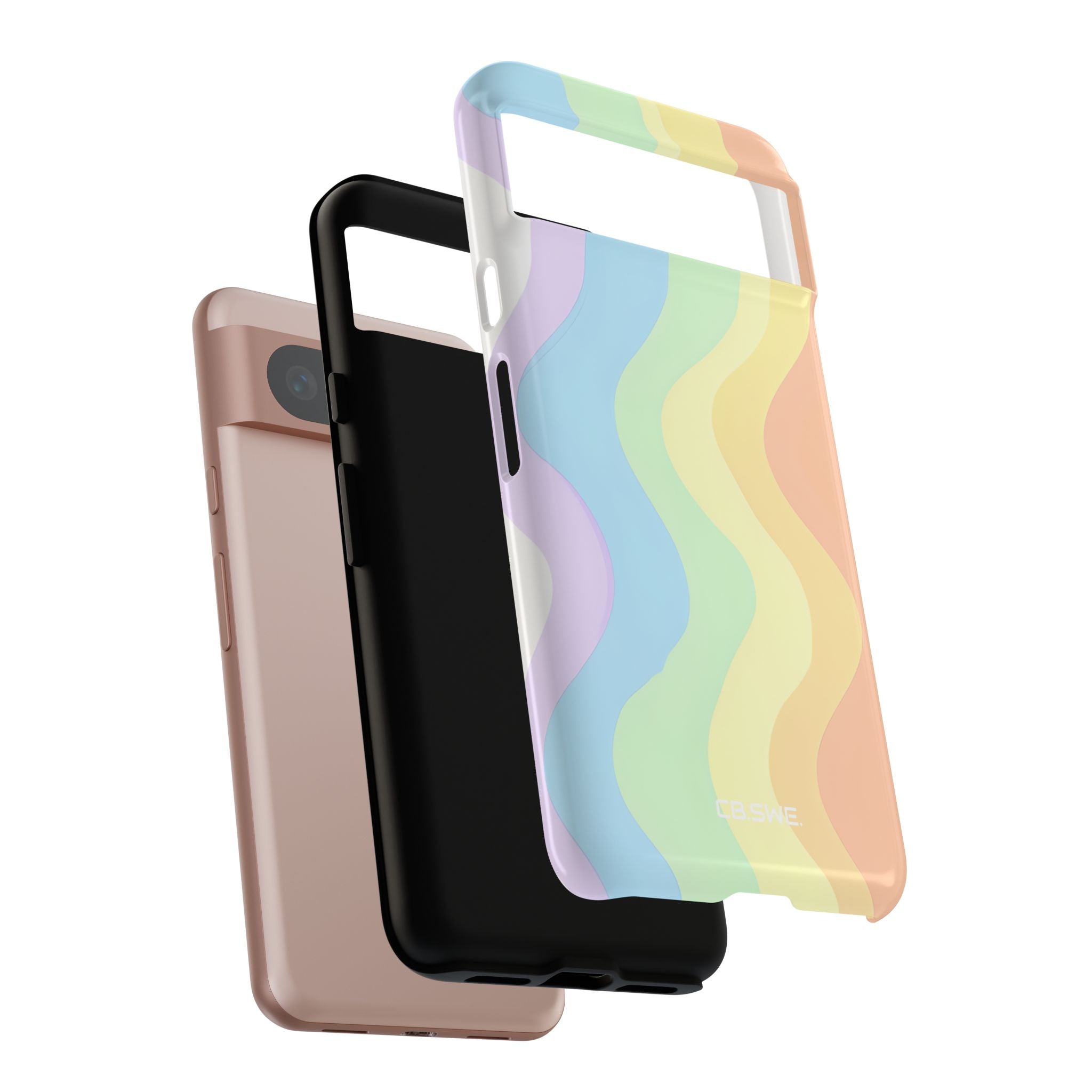 Pastel Wavy Bands Minimalist Google Pixel 8 - Tough