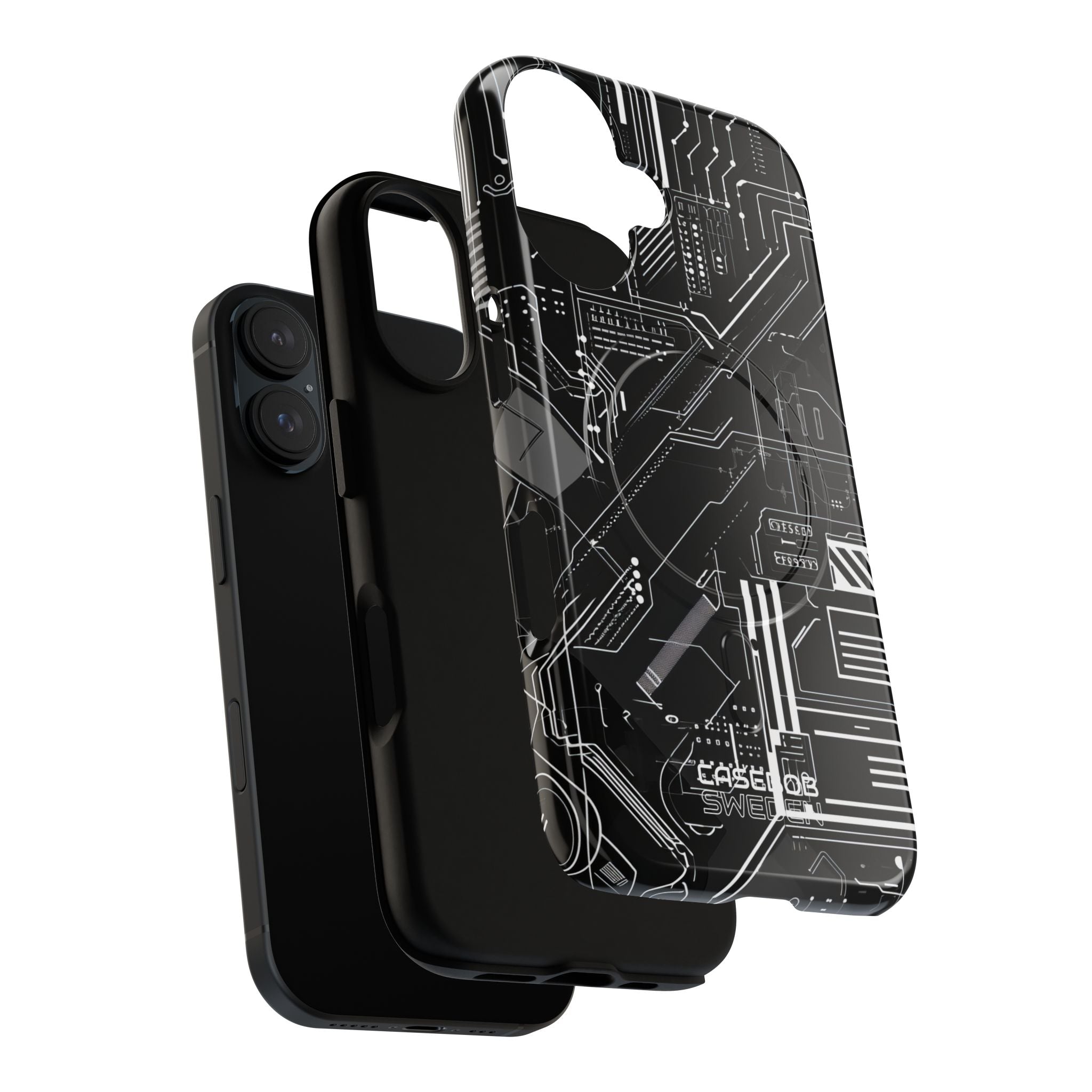 Futuristic Circuit Grid iPhone 16 - Tough+