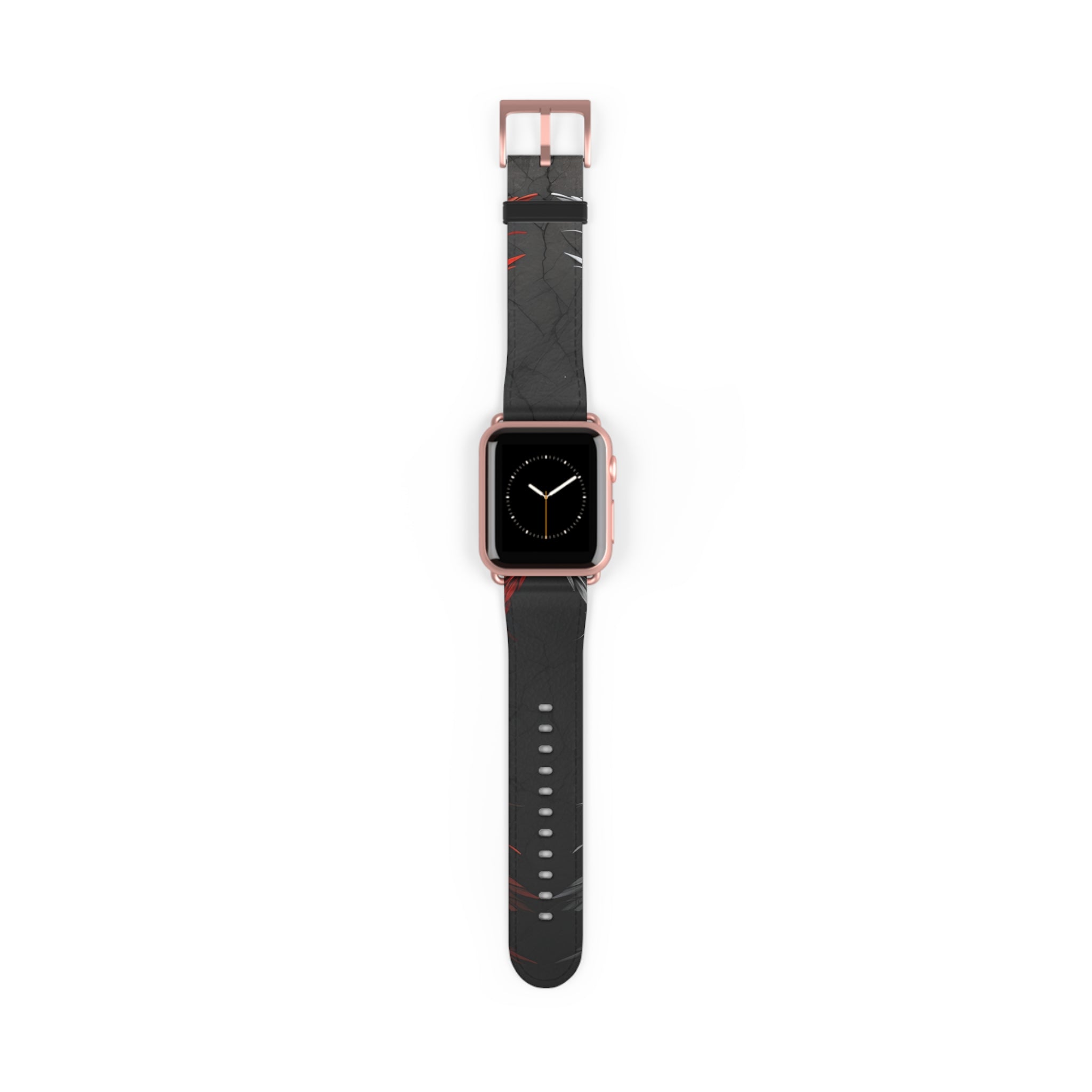 Crimson Silver Wings - Watch Band