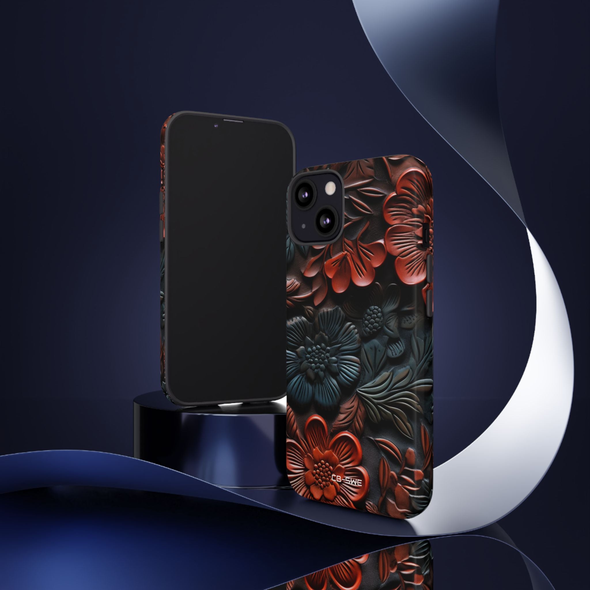 Sculpted Floral Elegance - iPhone Case