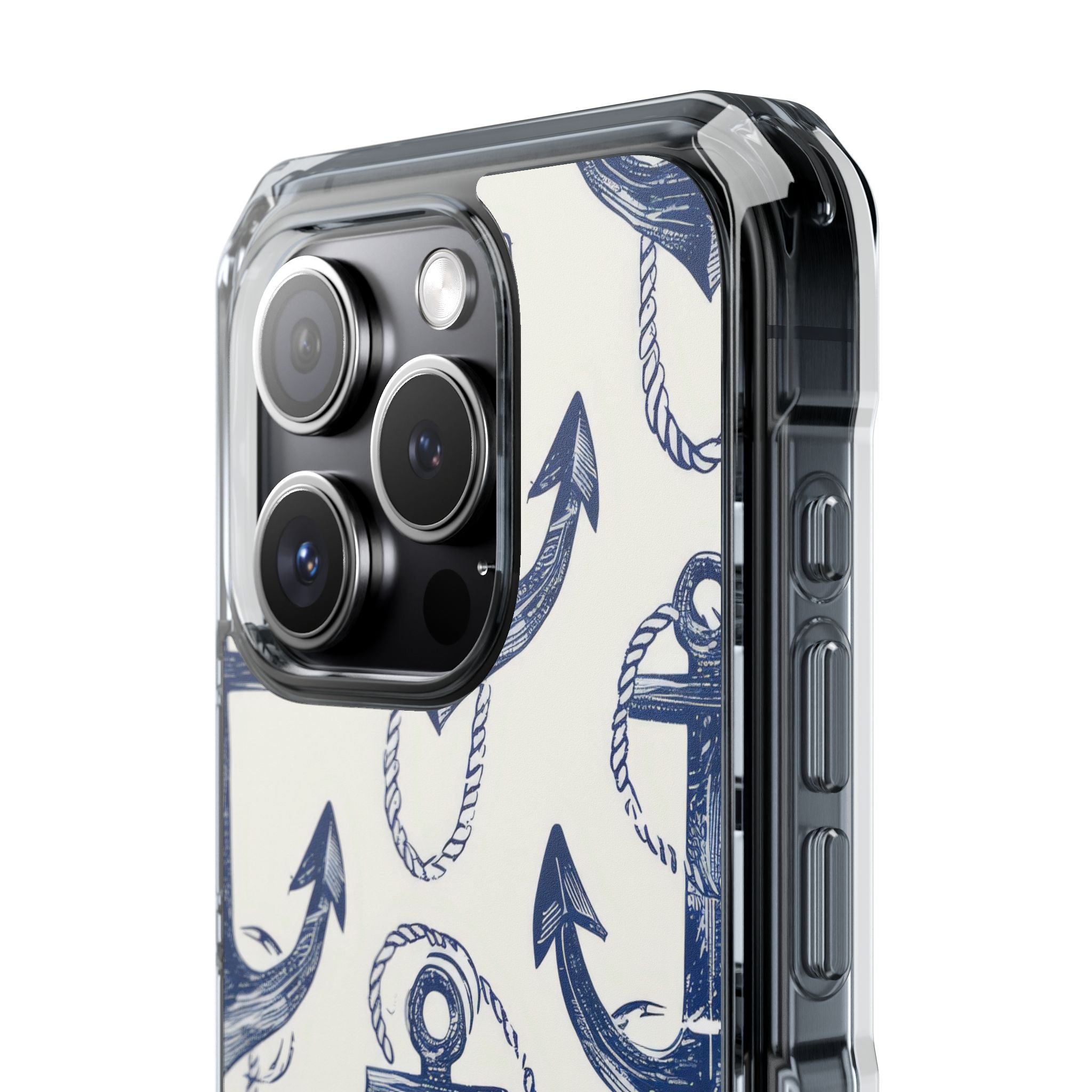 Navy Anchor Loop iPhone 15 Pro Case - Impact