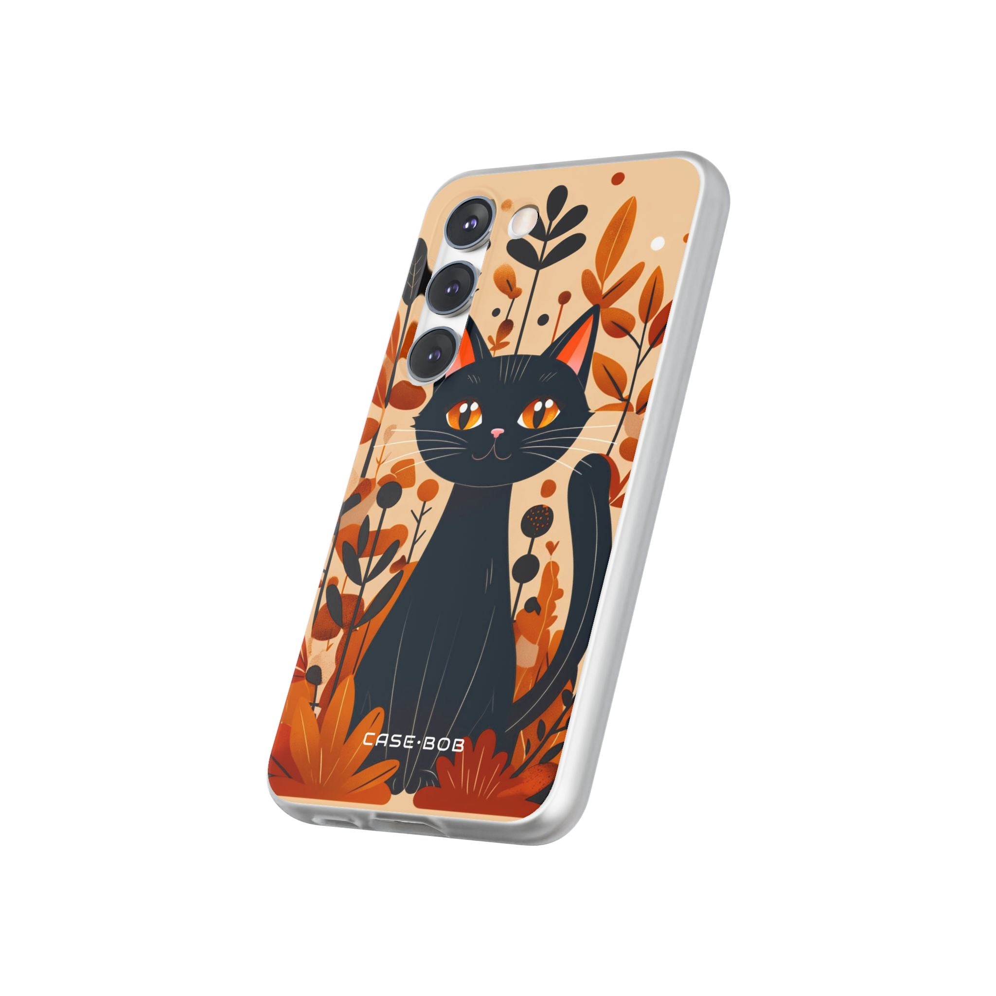 Black Cat Glow Samsung S23 Case - Soft