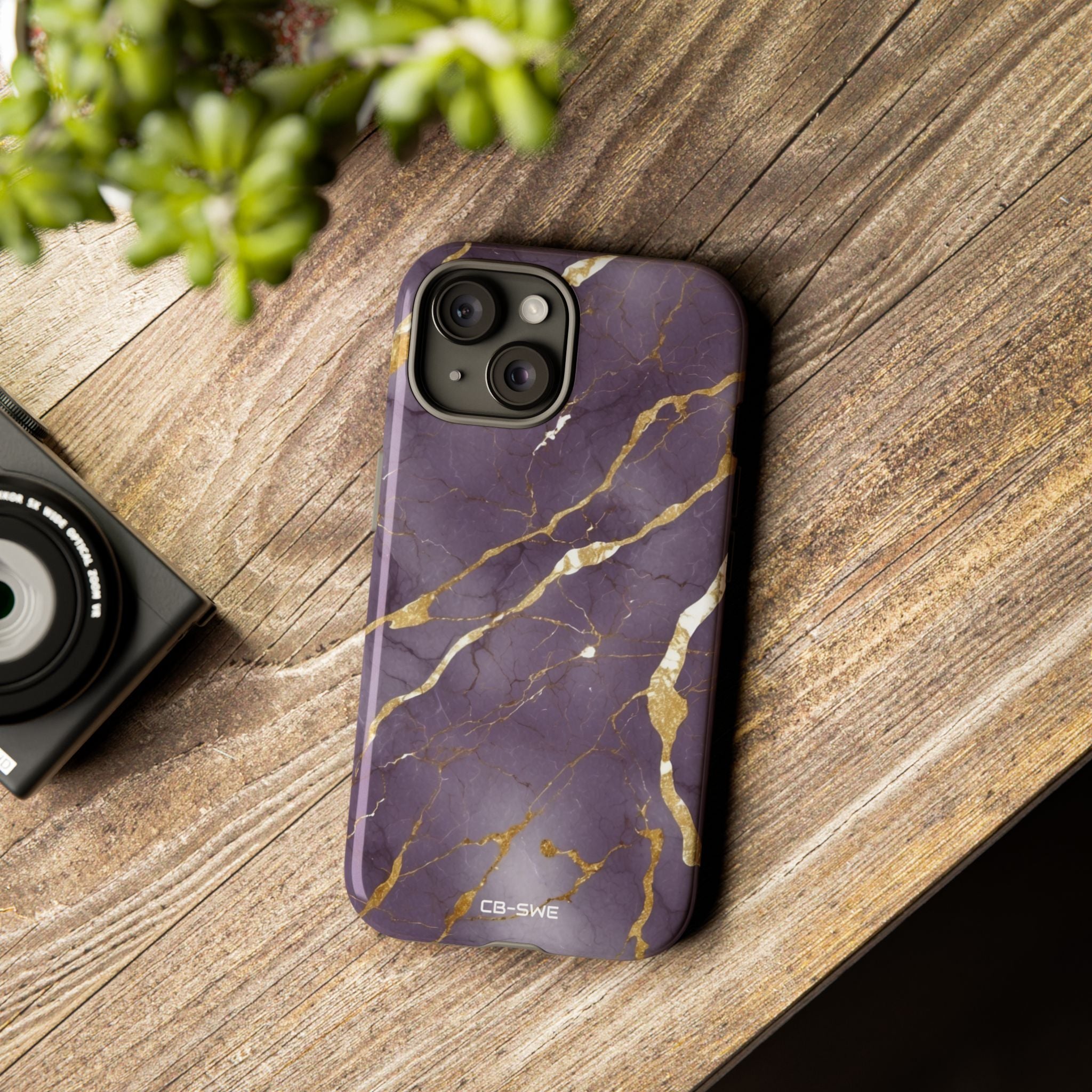 Golden Veins Flowing - iPhone Case