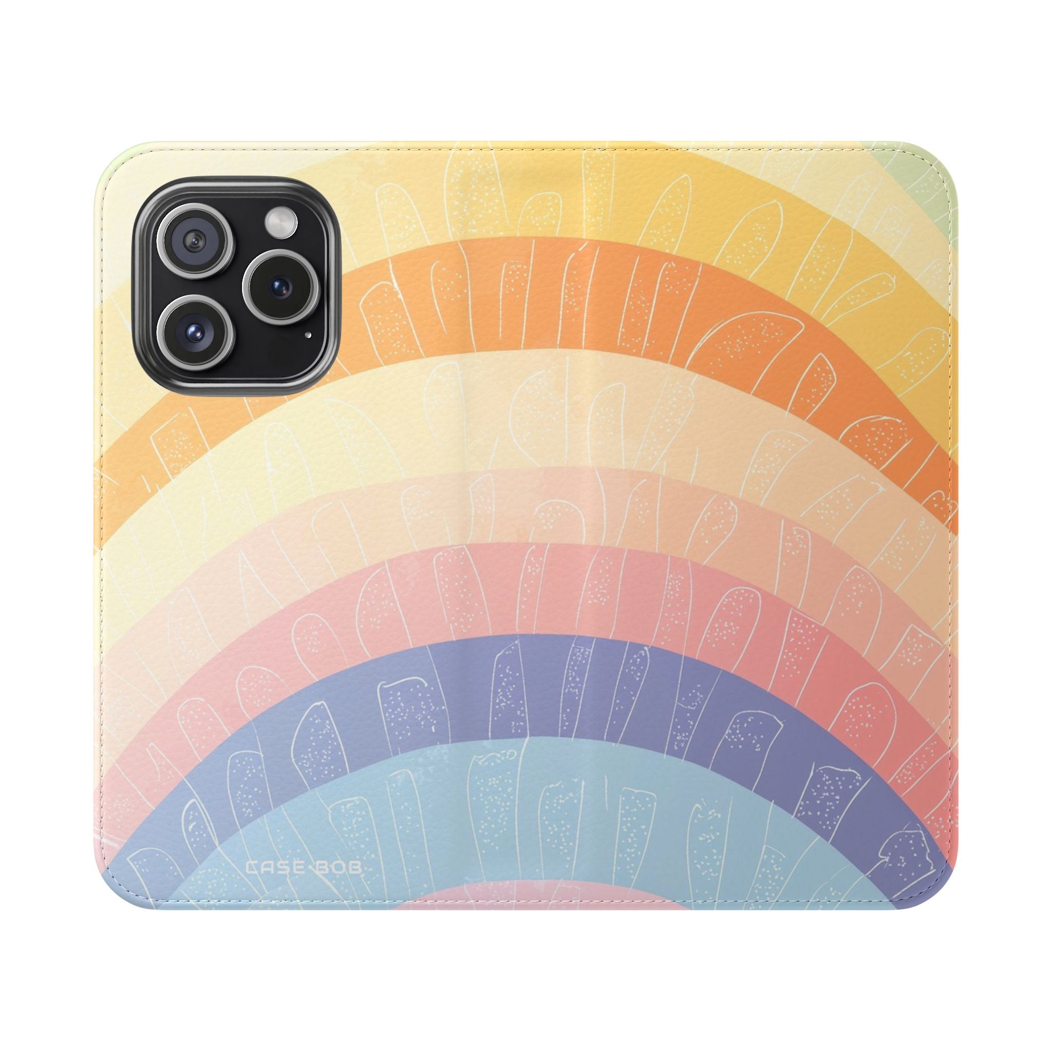 Pastel Rainbow Glow - iPhone 15 Pro Case - Wallet