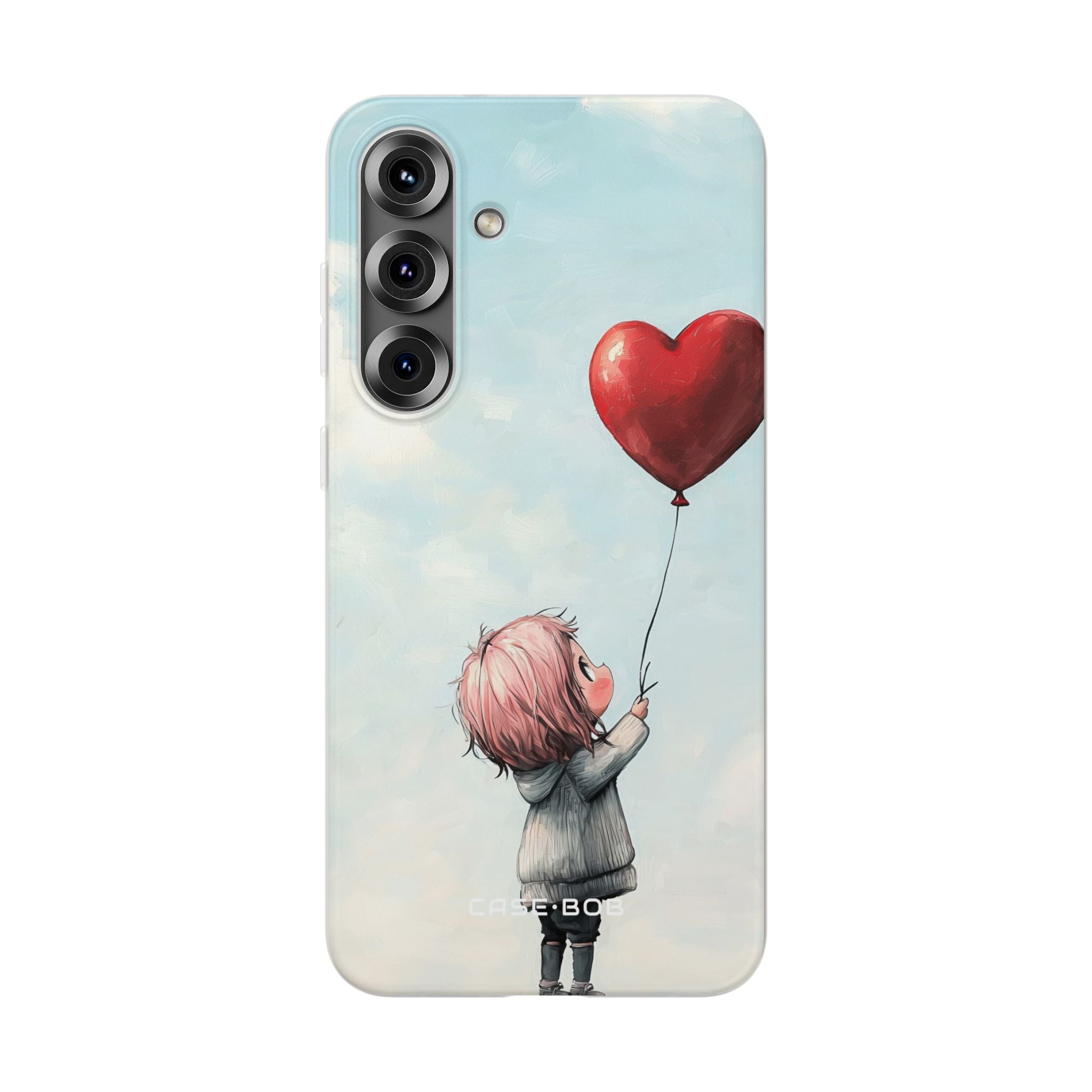 Heart Balloon Glow Samsung S25 Plus Case - Soft