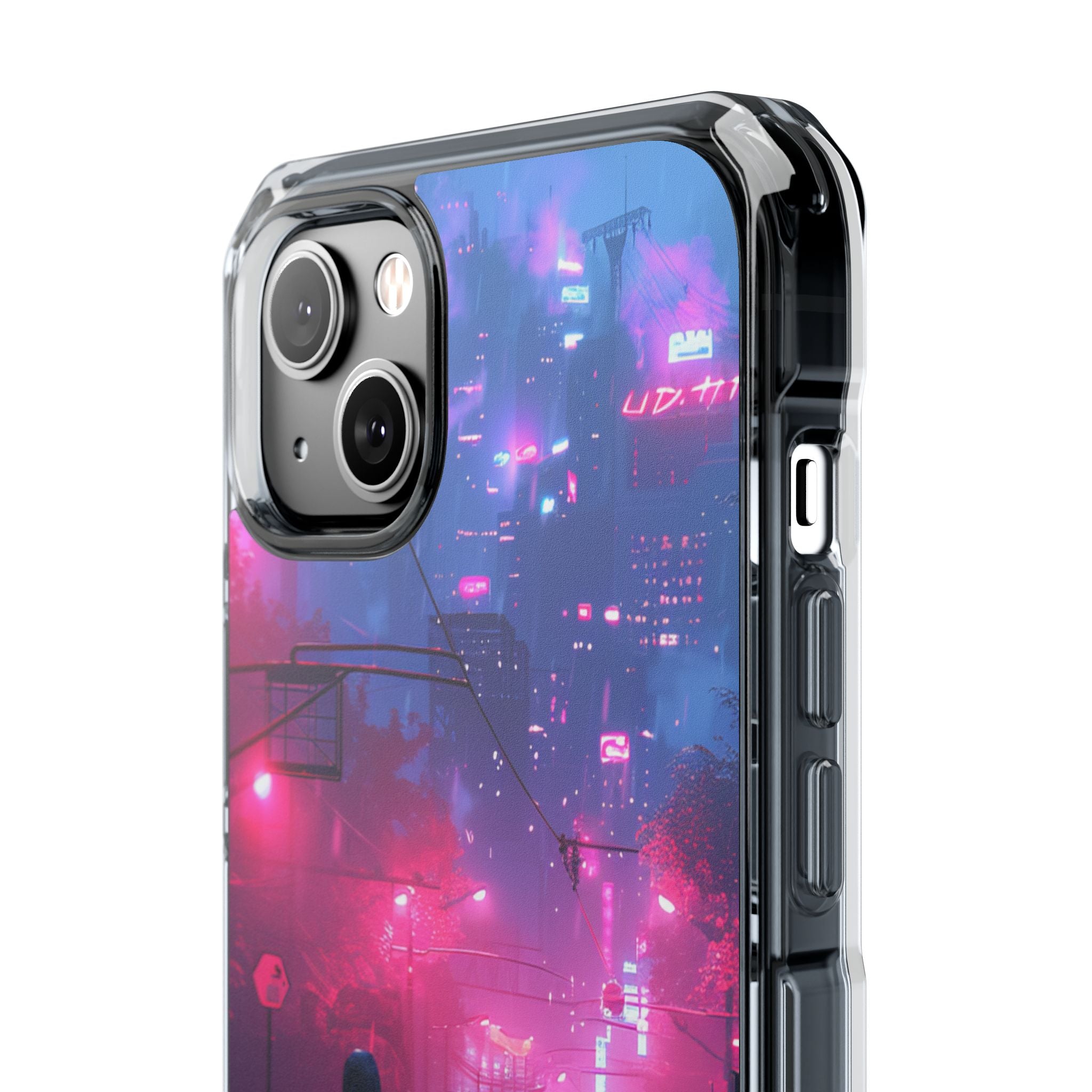 Neon Shadow City iPhone 14 - Impact Clear+