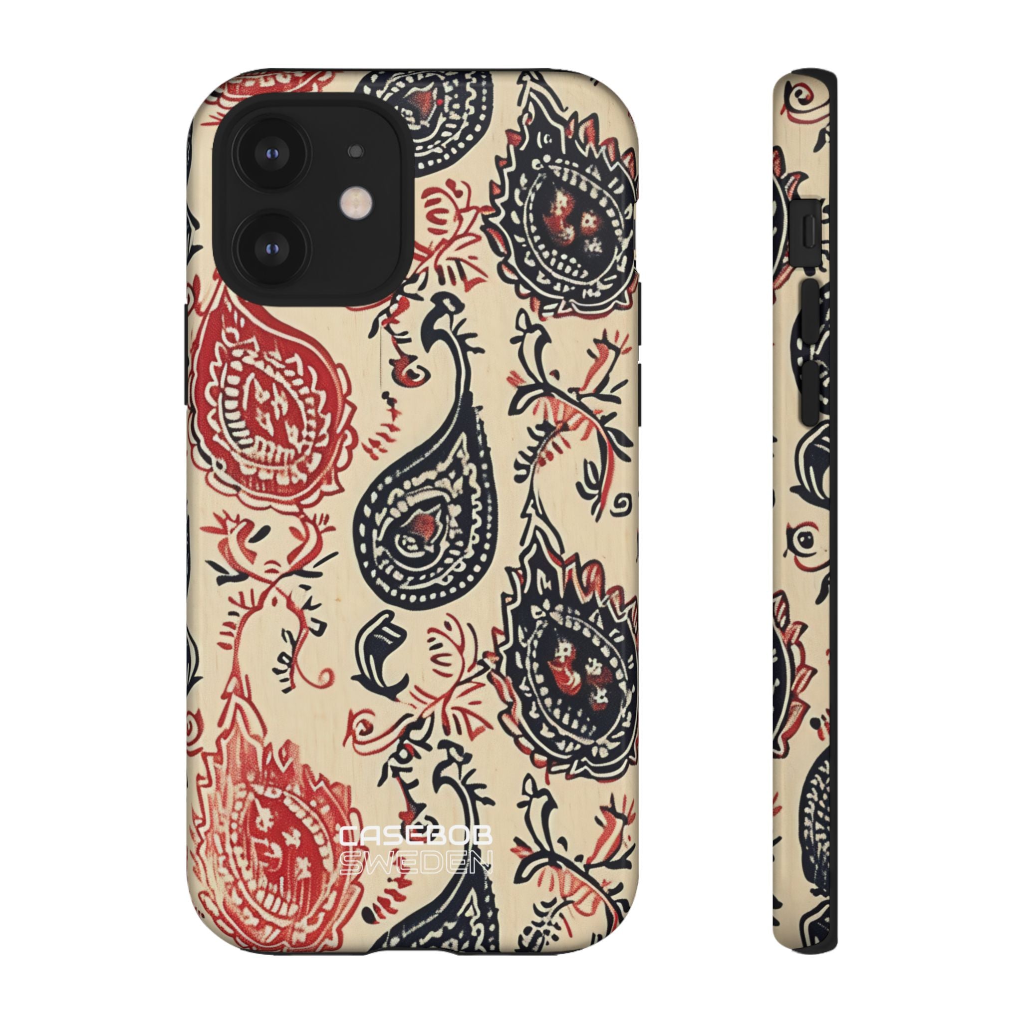Navy Paisley Swirl iPhone 12 - Tough