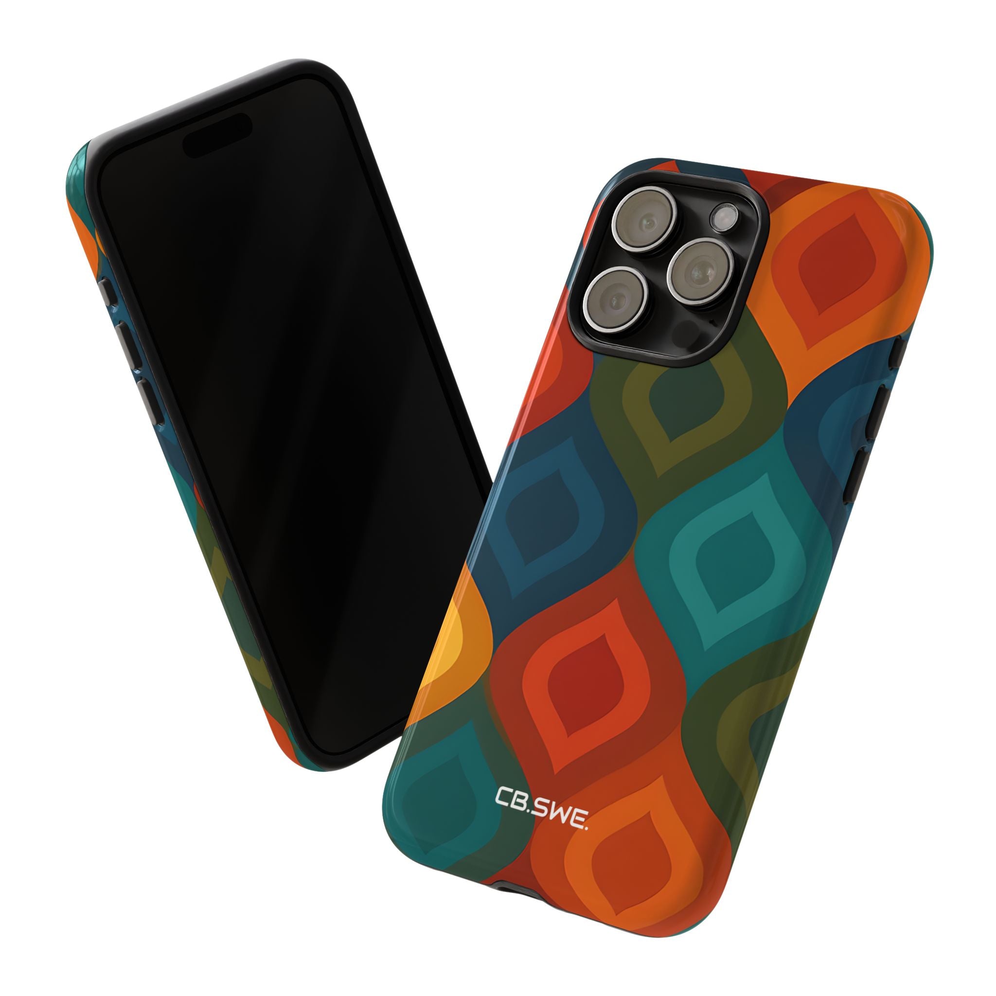 Vibrant Retro Diamond Mid-Century Seamless iPhone 15 - Tough