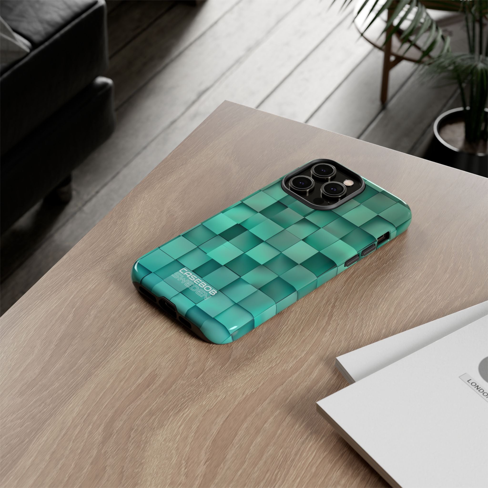 Folded Blue Squares iPhone 14 - Tough