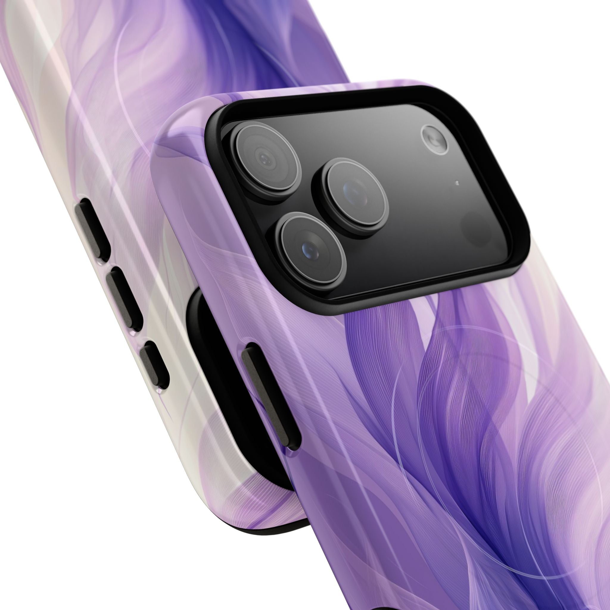 Purple Ribbon Waves iPhone 17 Pro Max Case - Tough+